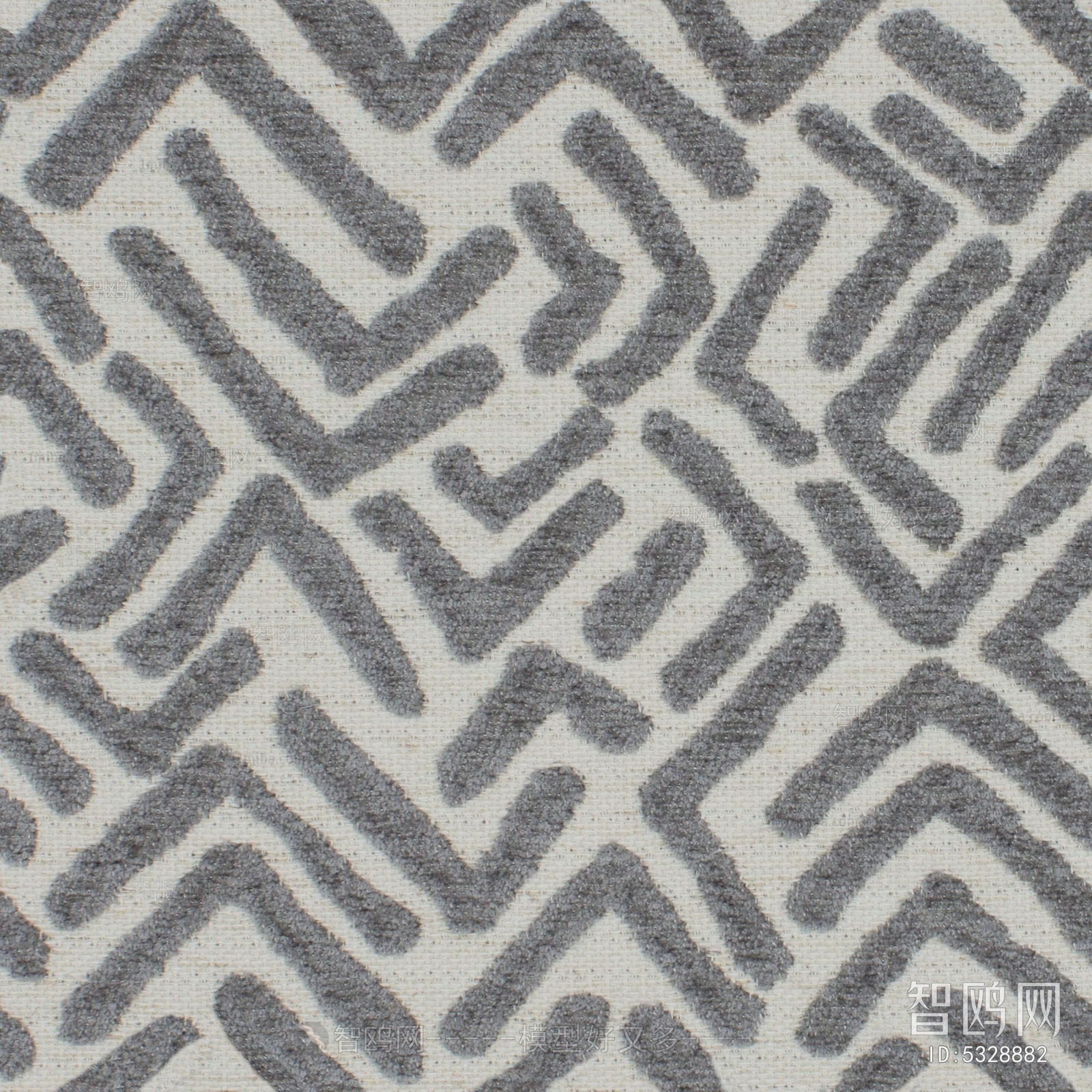 现代简约灰色花纹地毯