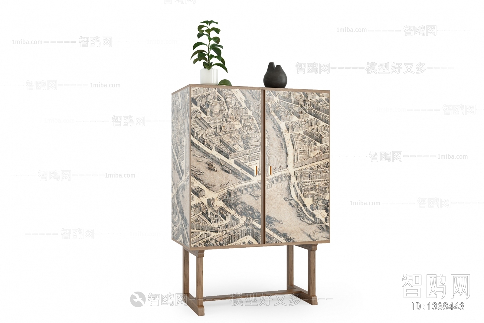 New Chinese Style Decorative Cabinet