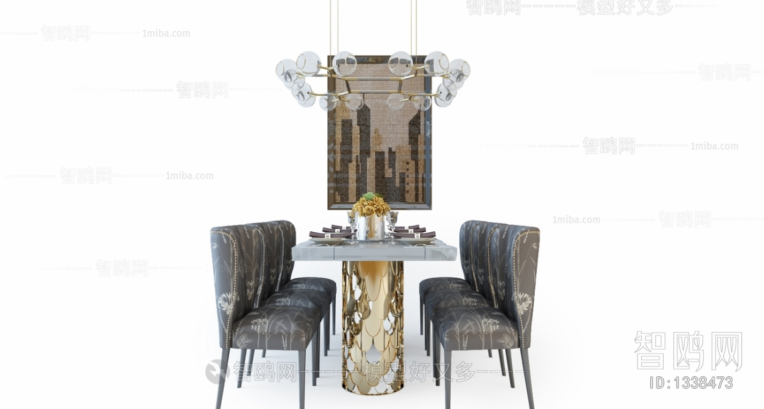 Simple European Style Dining Table And Chairs