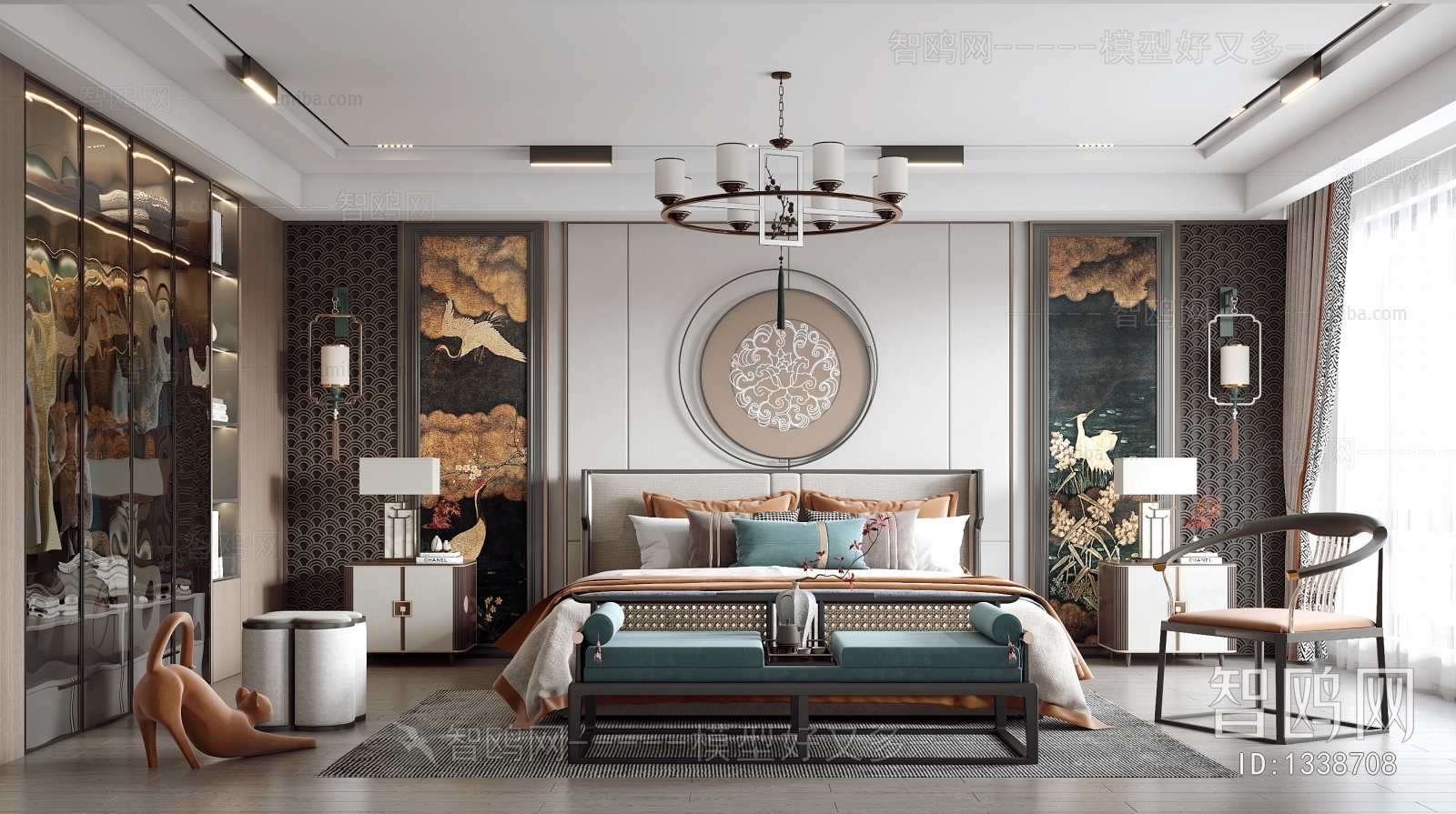 New Chinese Style Bedroom