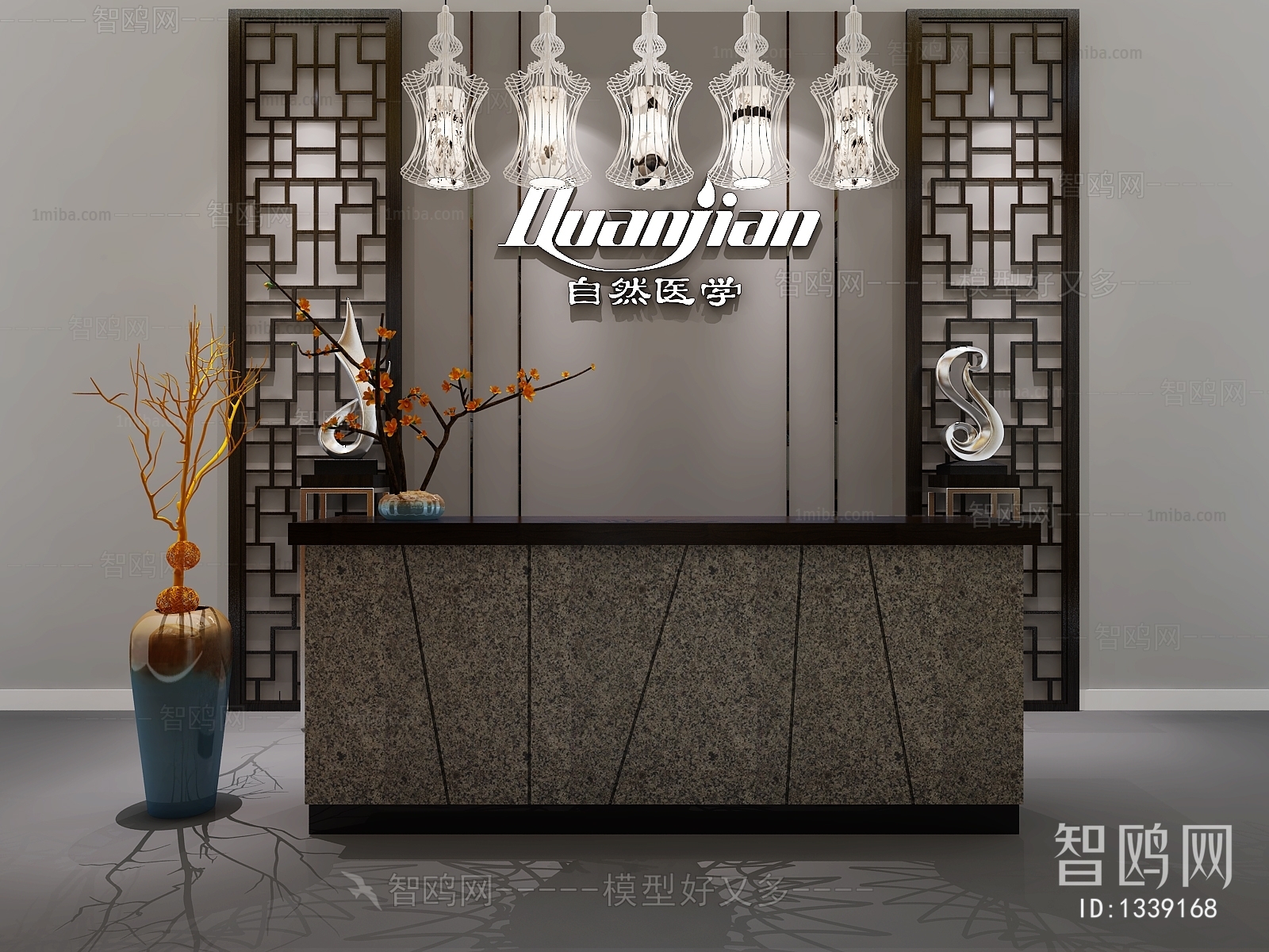 New Chinese Style Reception Desk