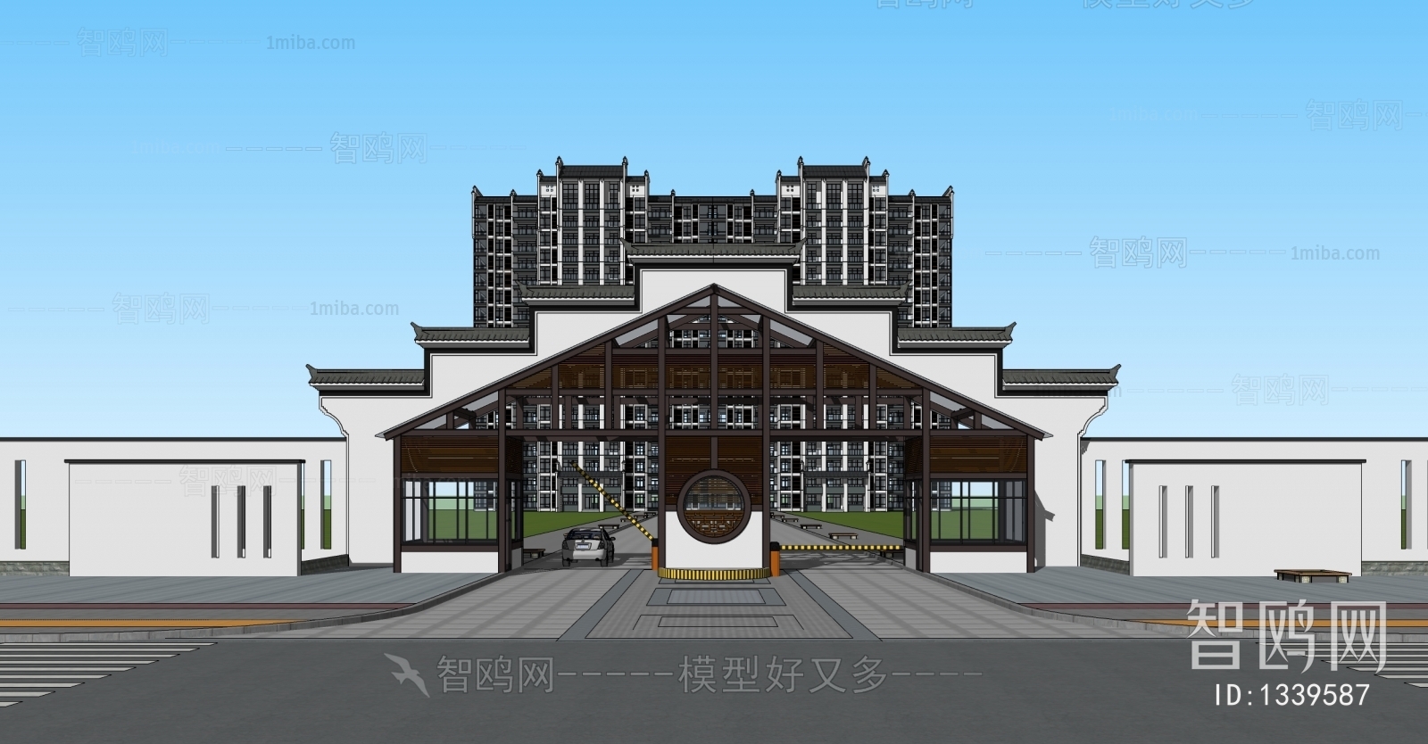 New Chinese Style Building Appearance