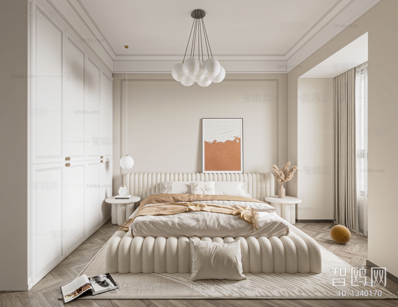 Simple European Style Bedroom