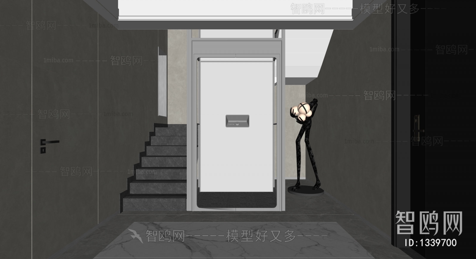 现代别墅电梯厅