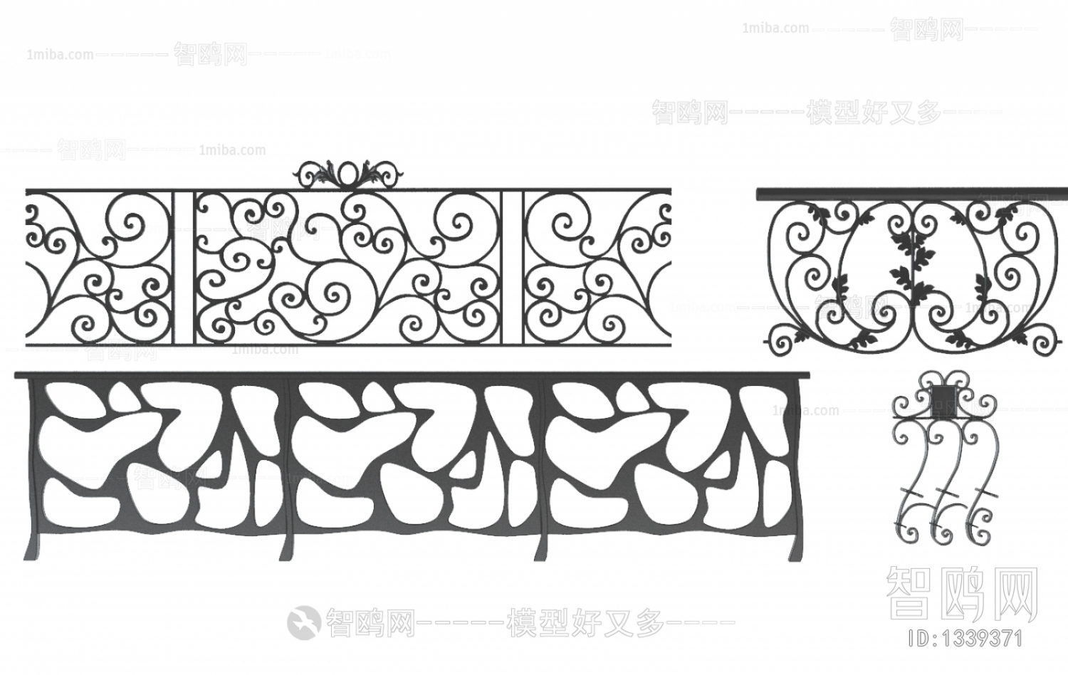 欧式铁艺雕花护栏楼梯栏杆