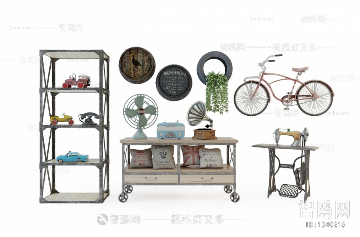 Industrial Style Decorative Cabinet