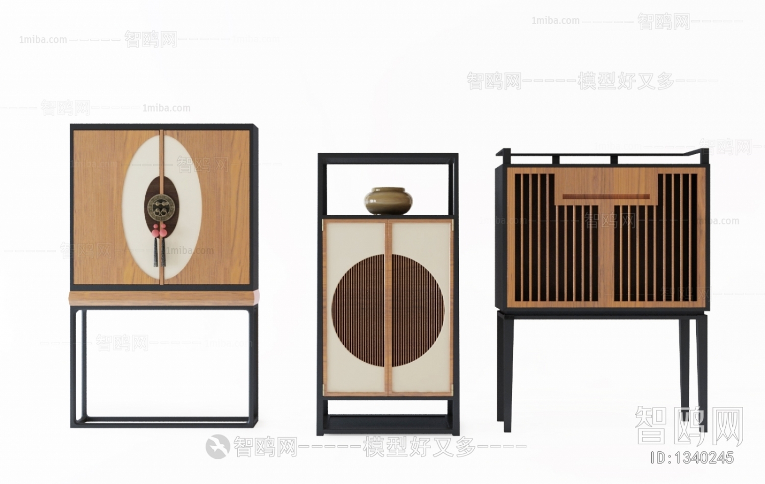 New Chinese Style Decorative Cabinet