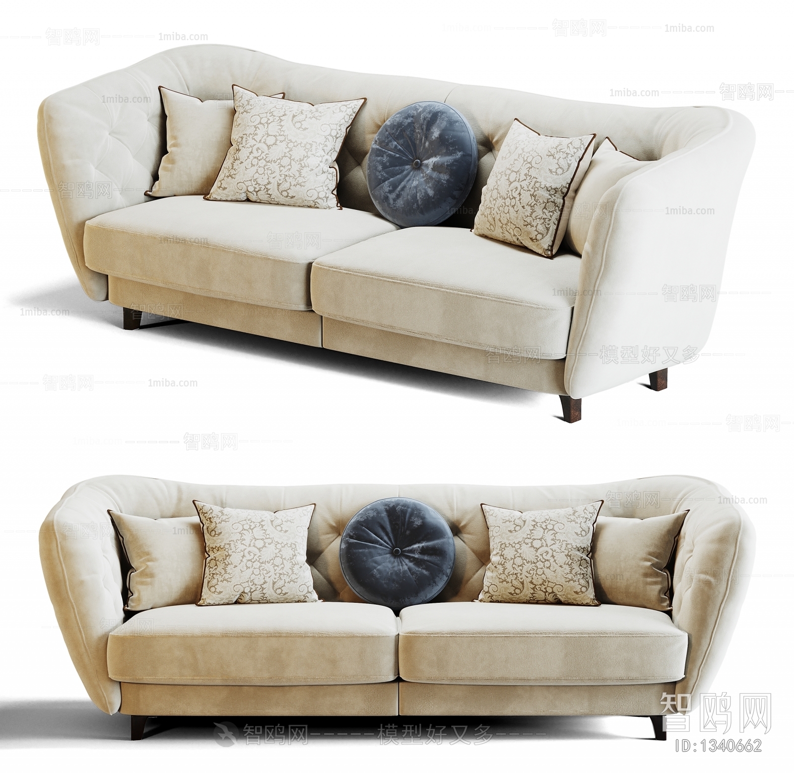 Simple European Style A Sofa For Two