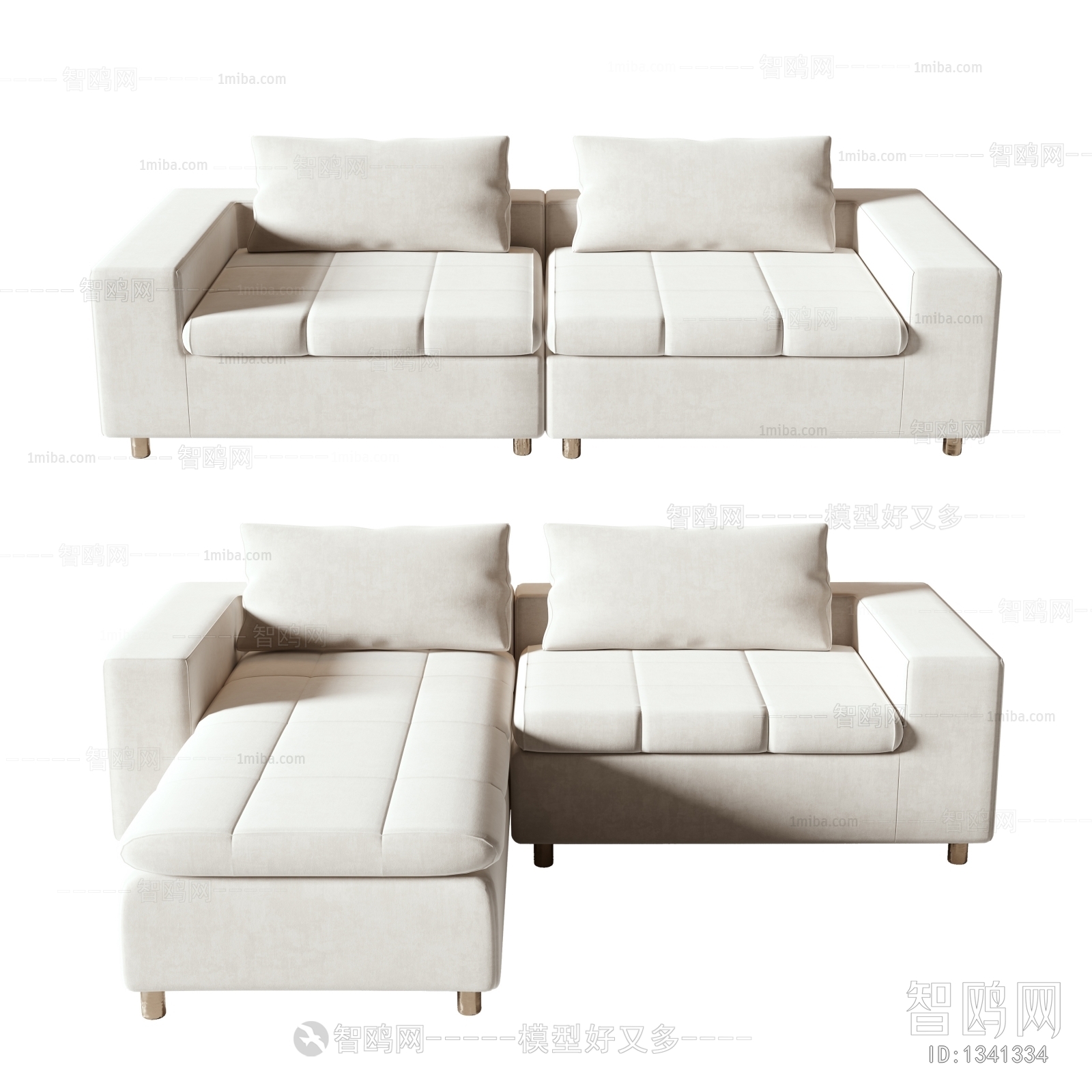 Modern Wabi-sabi Style Multi Person Sofa