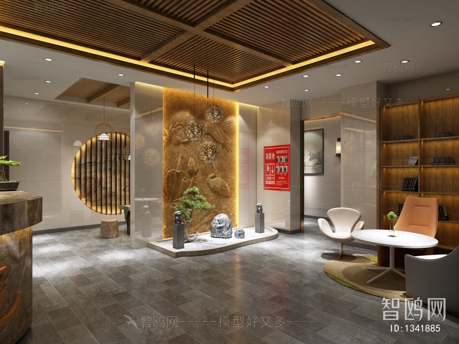 New Chinese Style Medical Space And Cultural Space