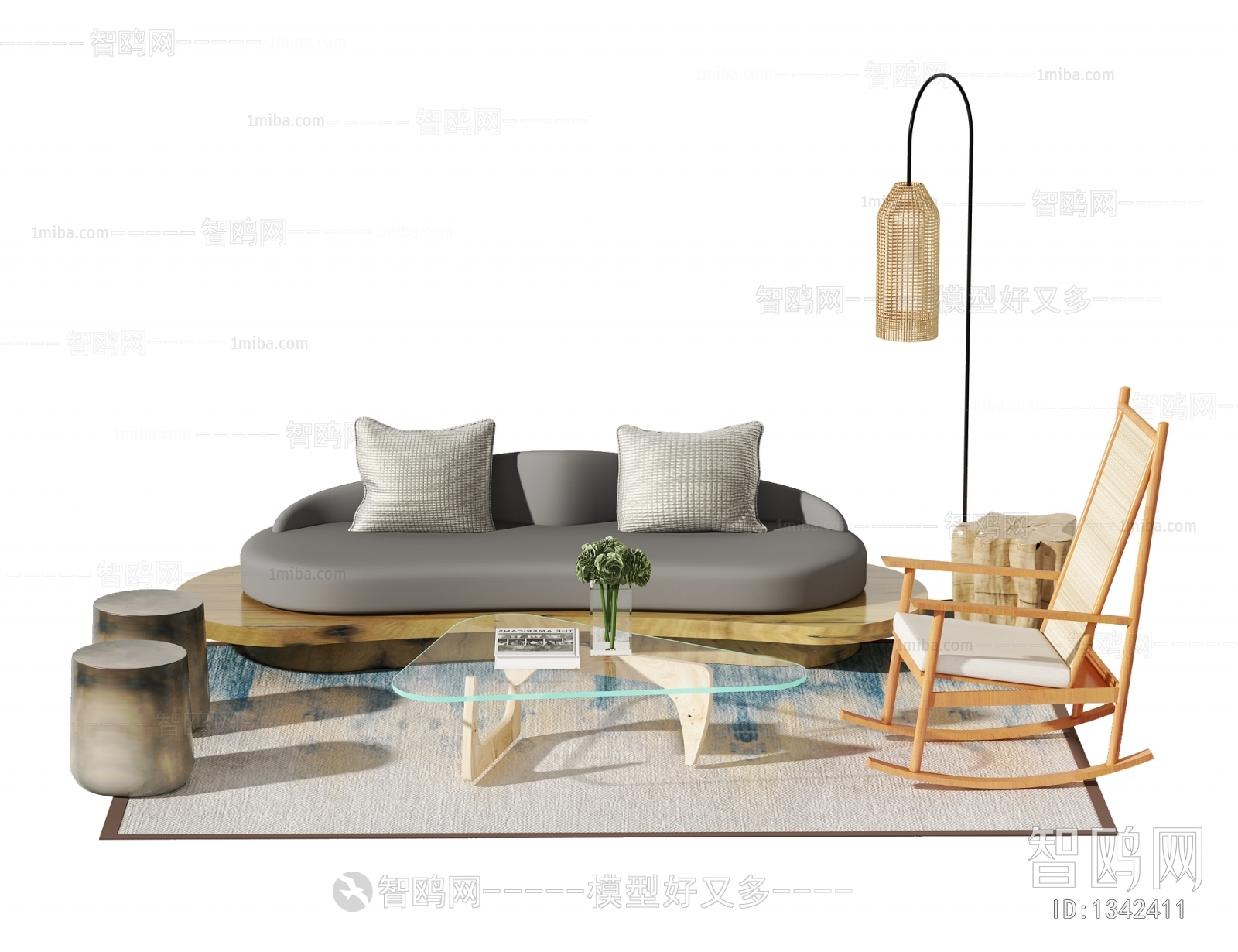 Wabi-sabi Style Sofa Combination