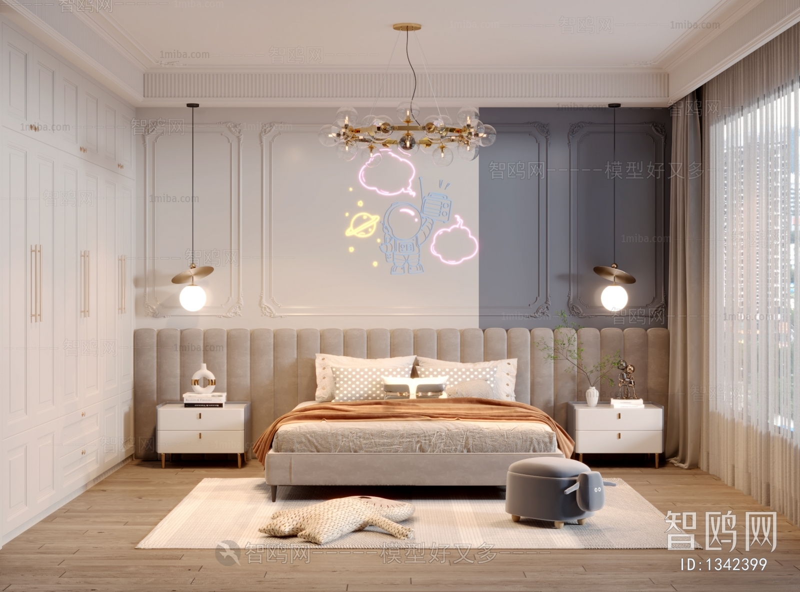 Simple European Style Children's Room