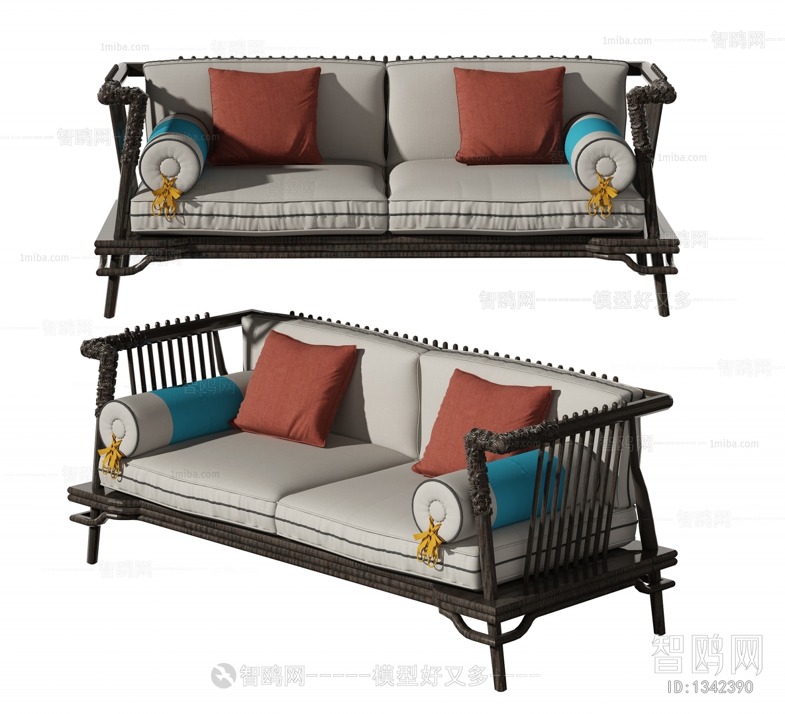 New Chinese Style A Sofa For Two