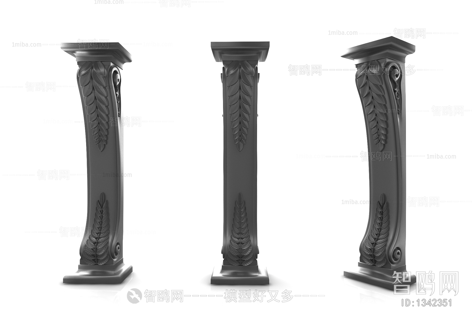 现代雕花柱子