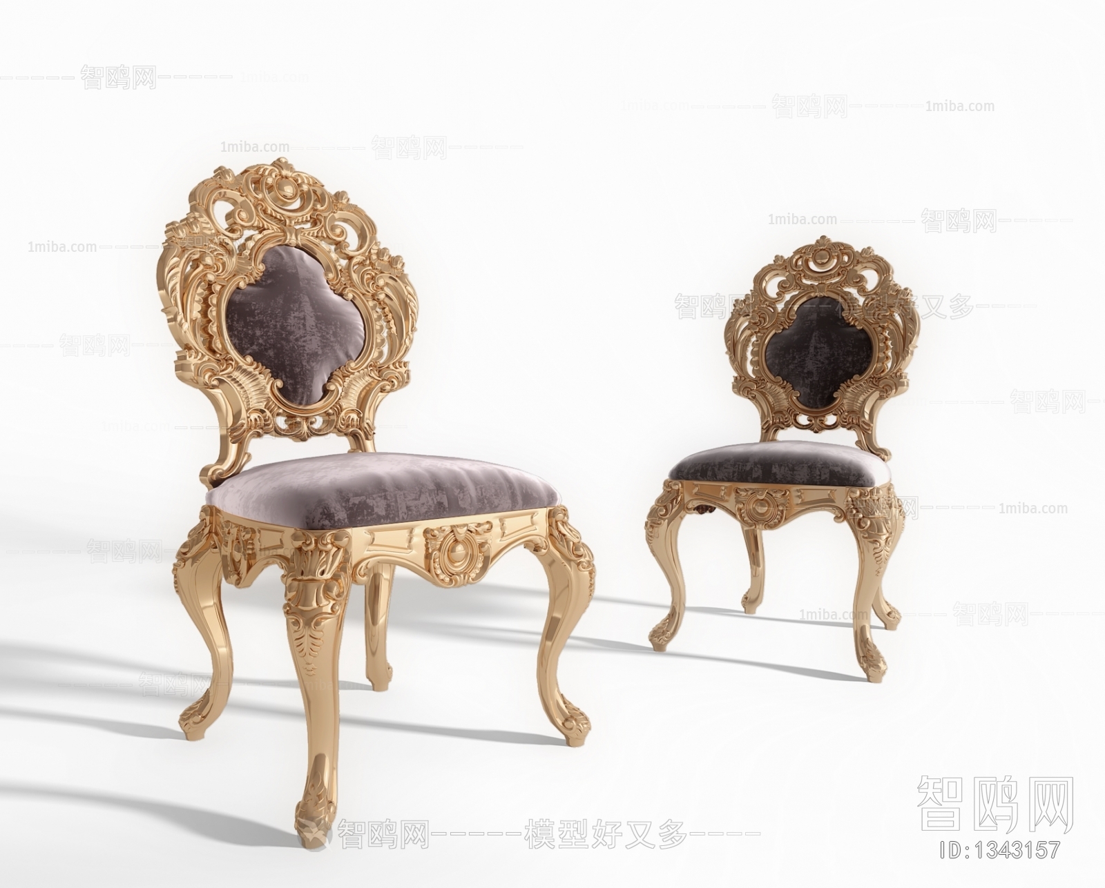 古典欧式绒布单椅