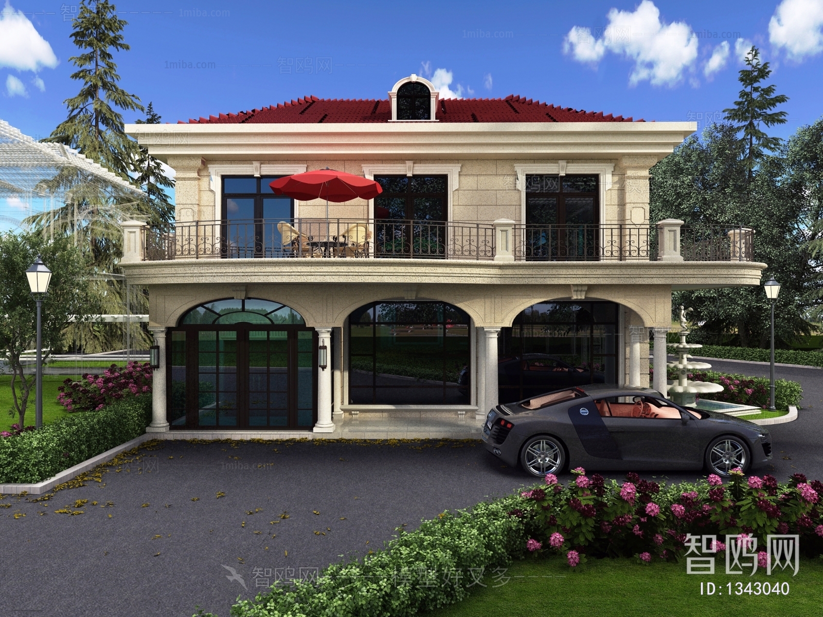 Simple European Style Villa Appearance