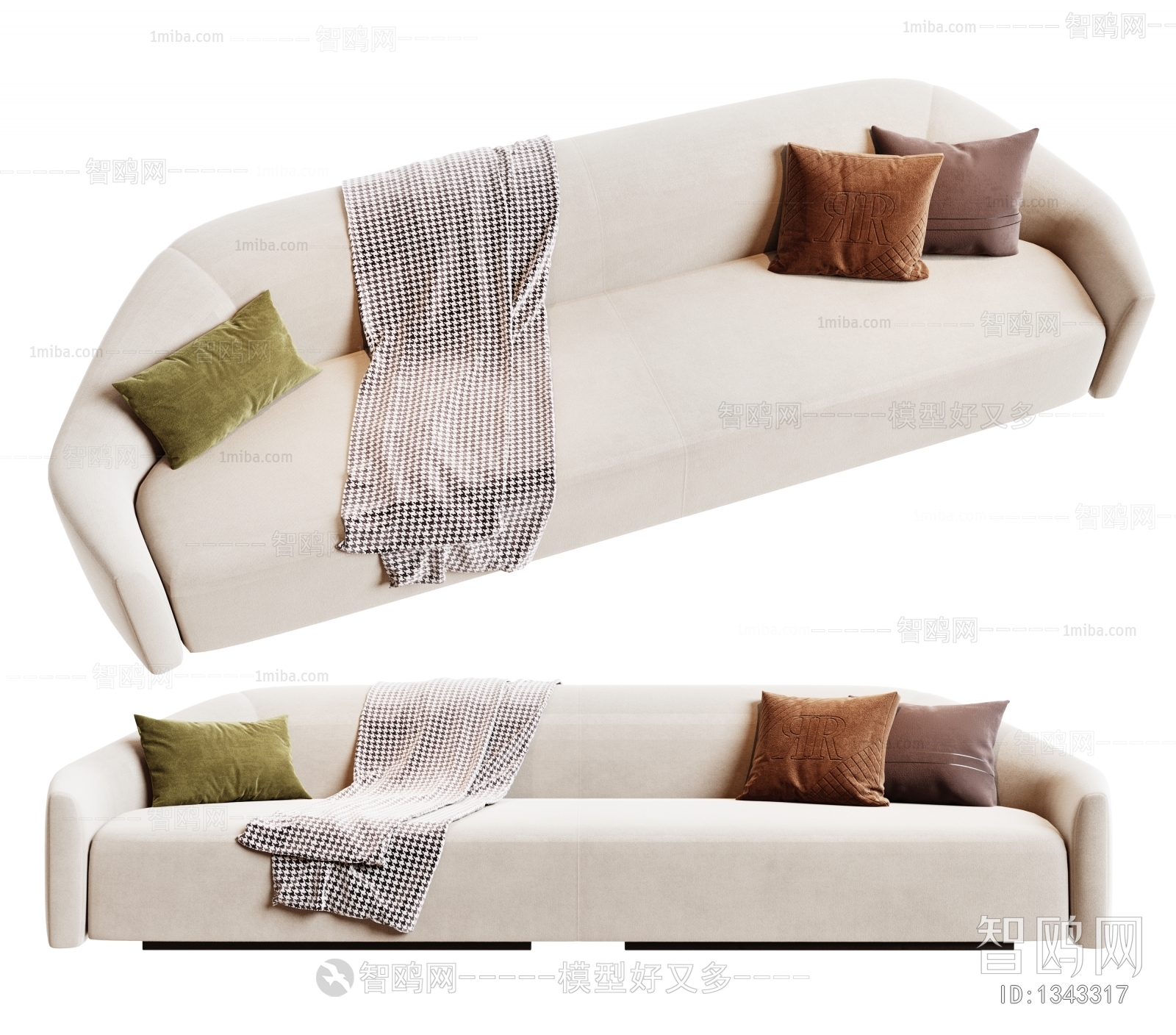 Wabi-sabi Style Multi Person Sofa