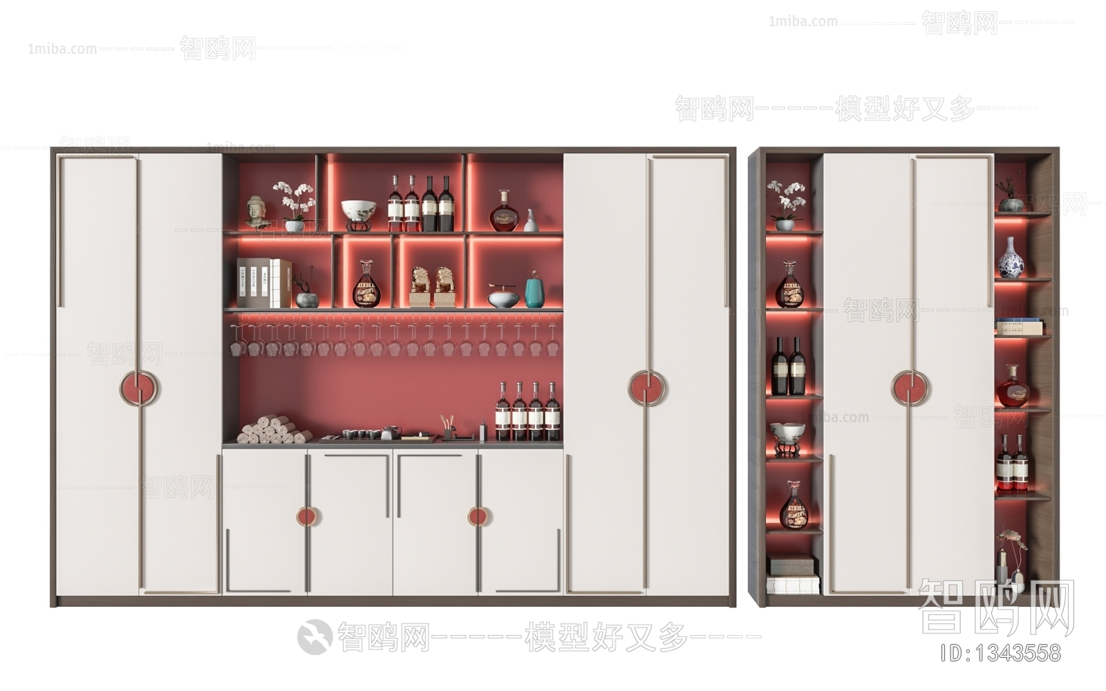 New Chinese Style Wine Cabinet