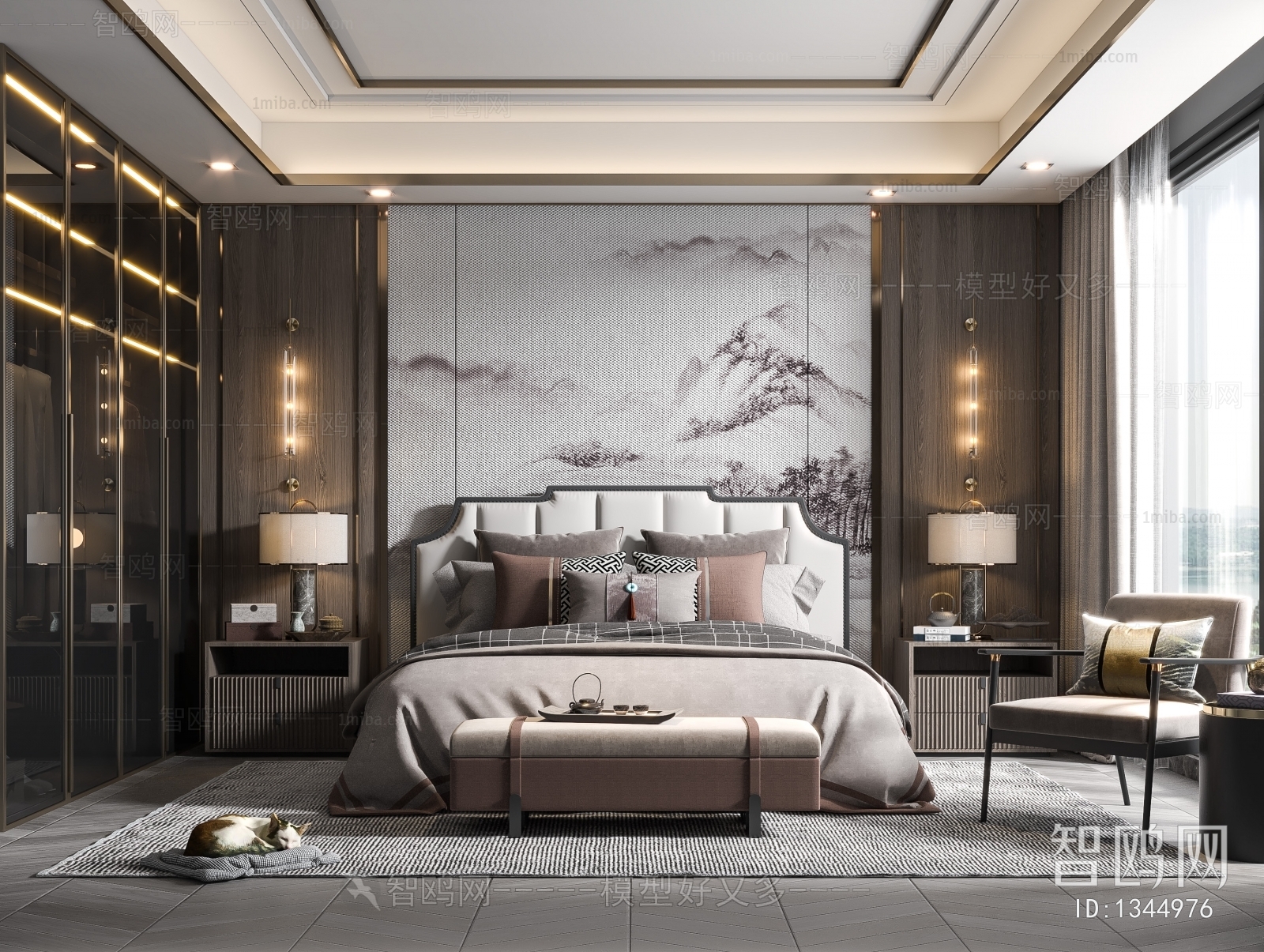 New Chinese Style Bedroom