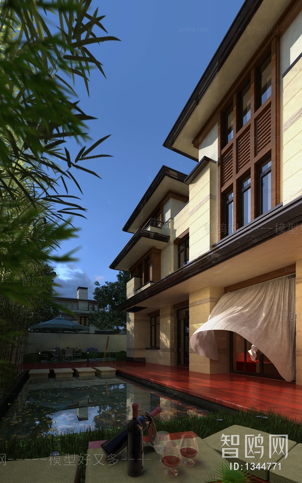 New Chinese Style Villa Appearance