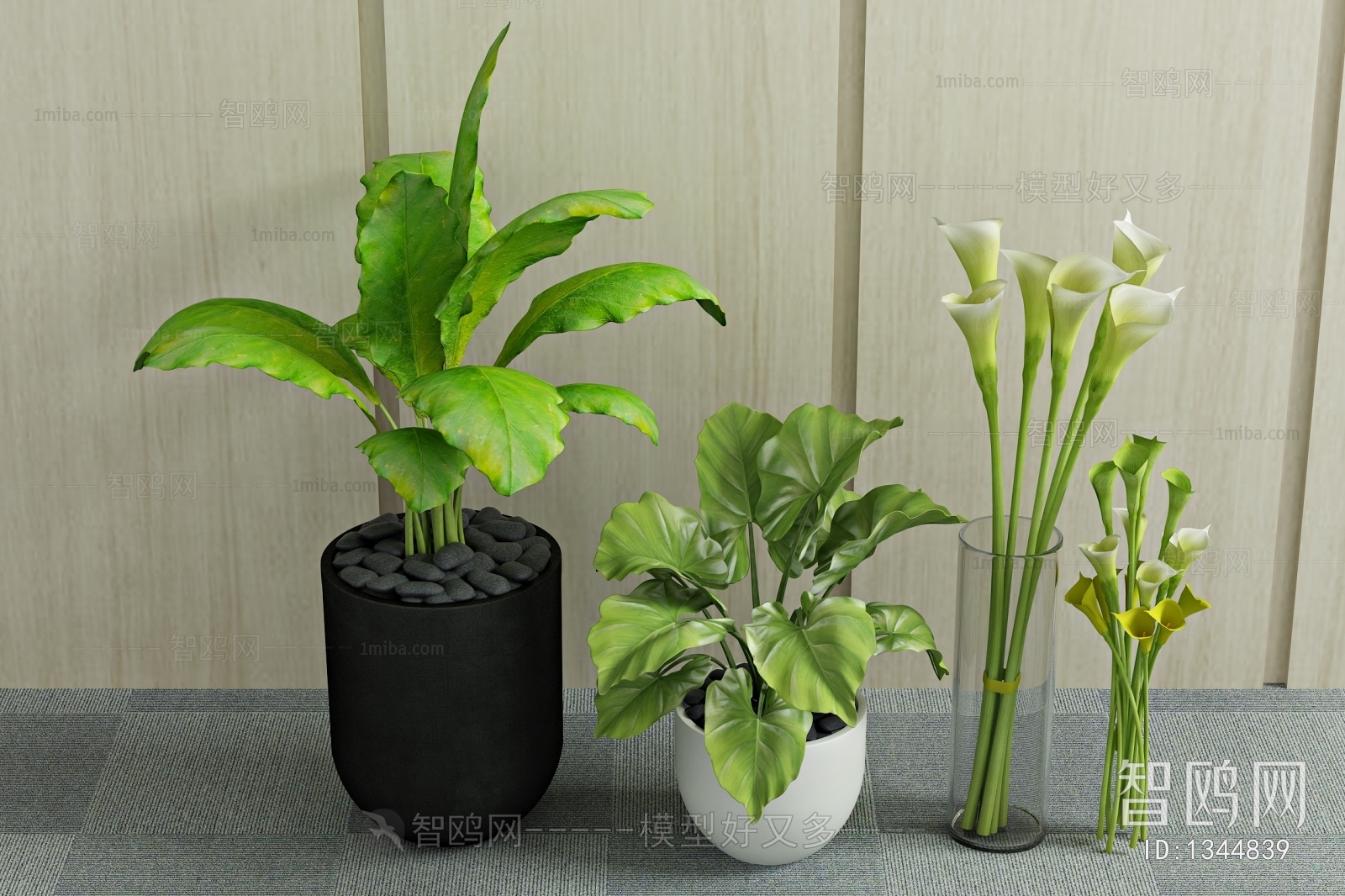 Modern Potted Green Plant