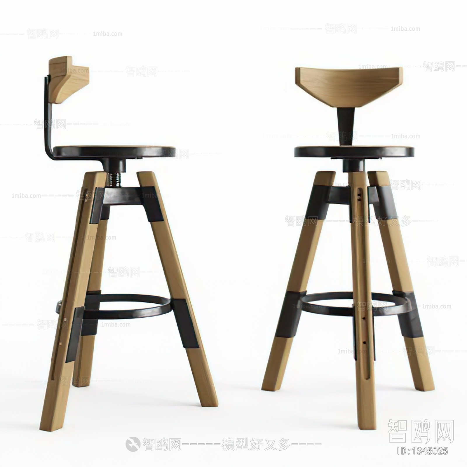 Modern Industrial Style Bar Chair