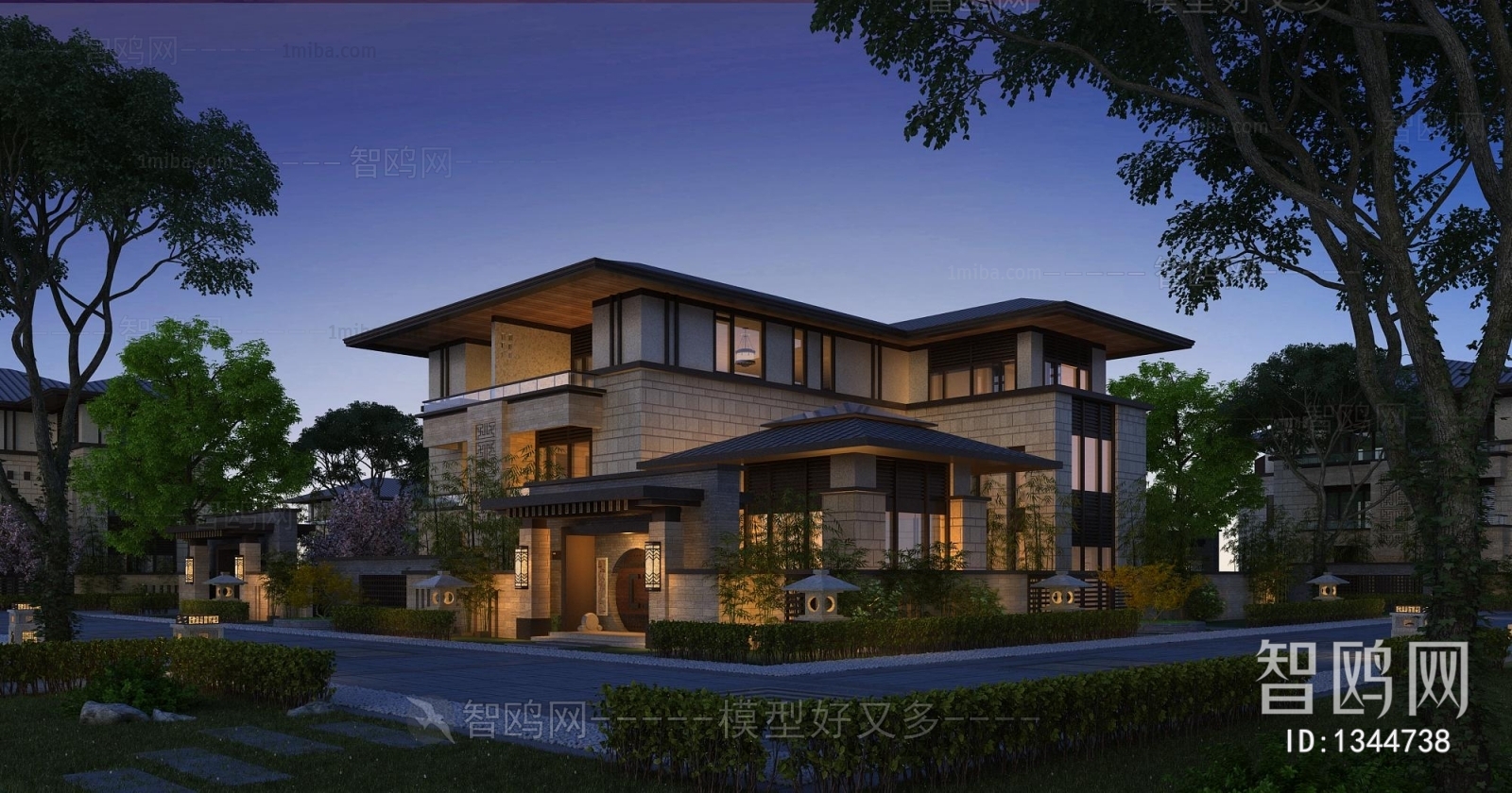 New Chinese Style Villa Appearance