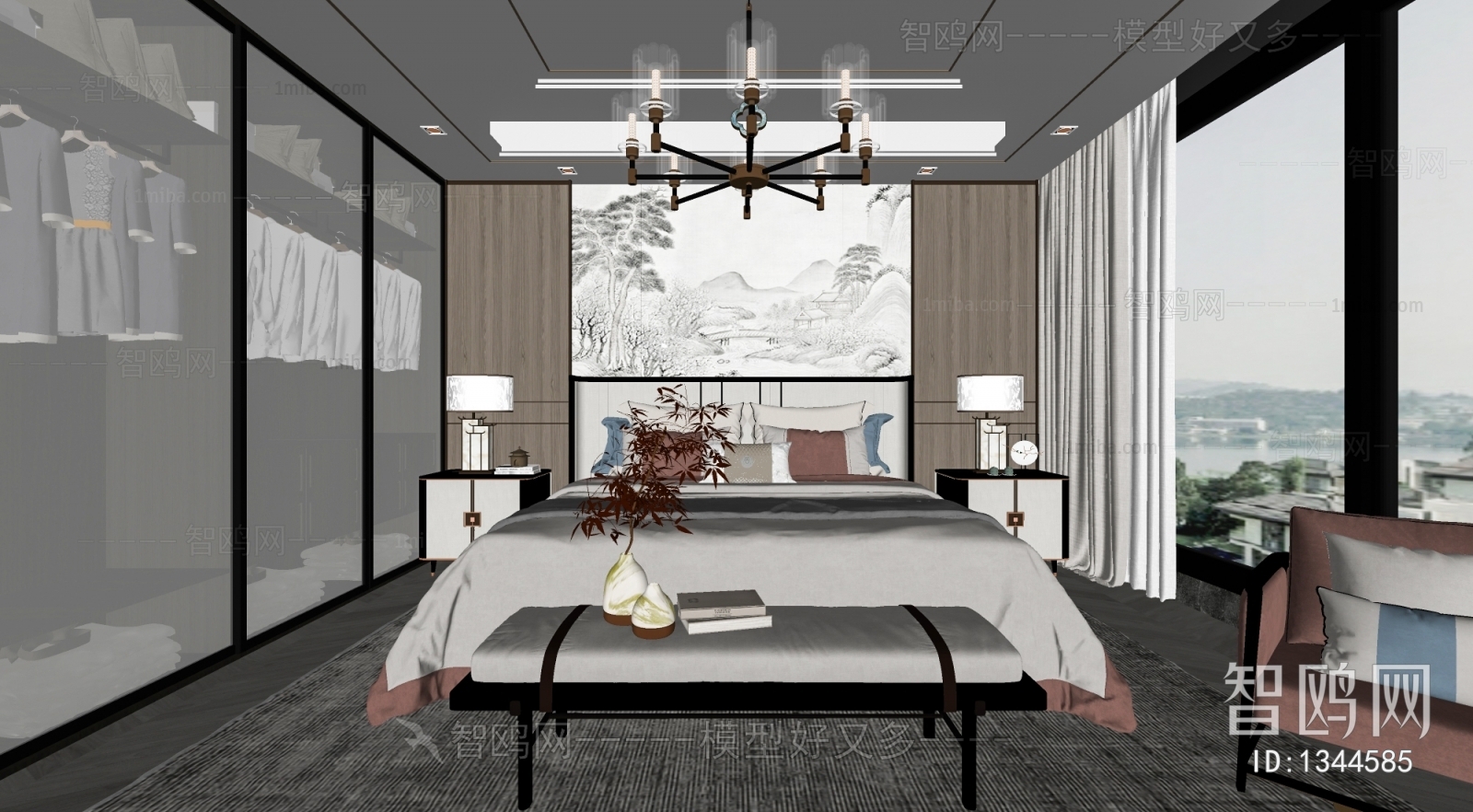 New Chinese Style Bedroom