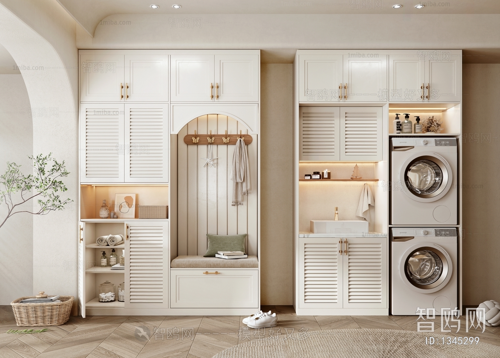 Nordic Style Laundry Cabinet