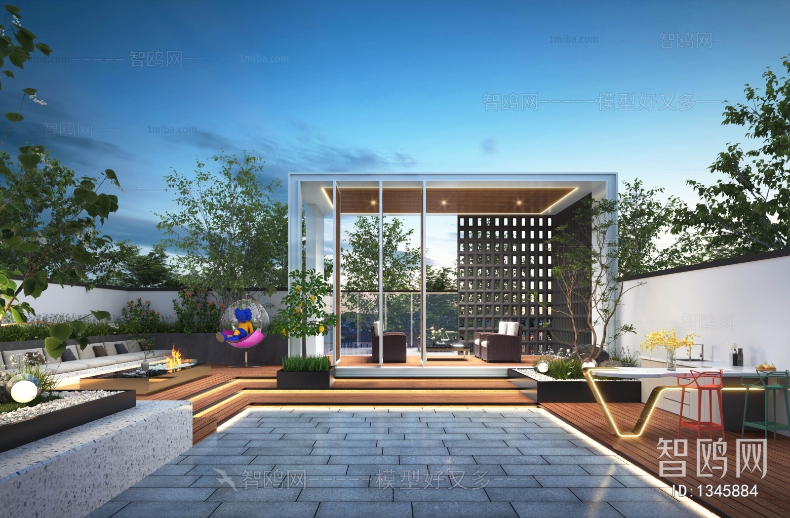 Modern Courtyard/landscape