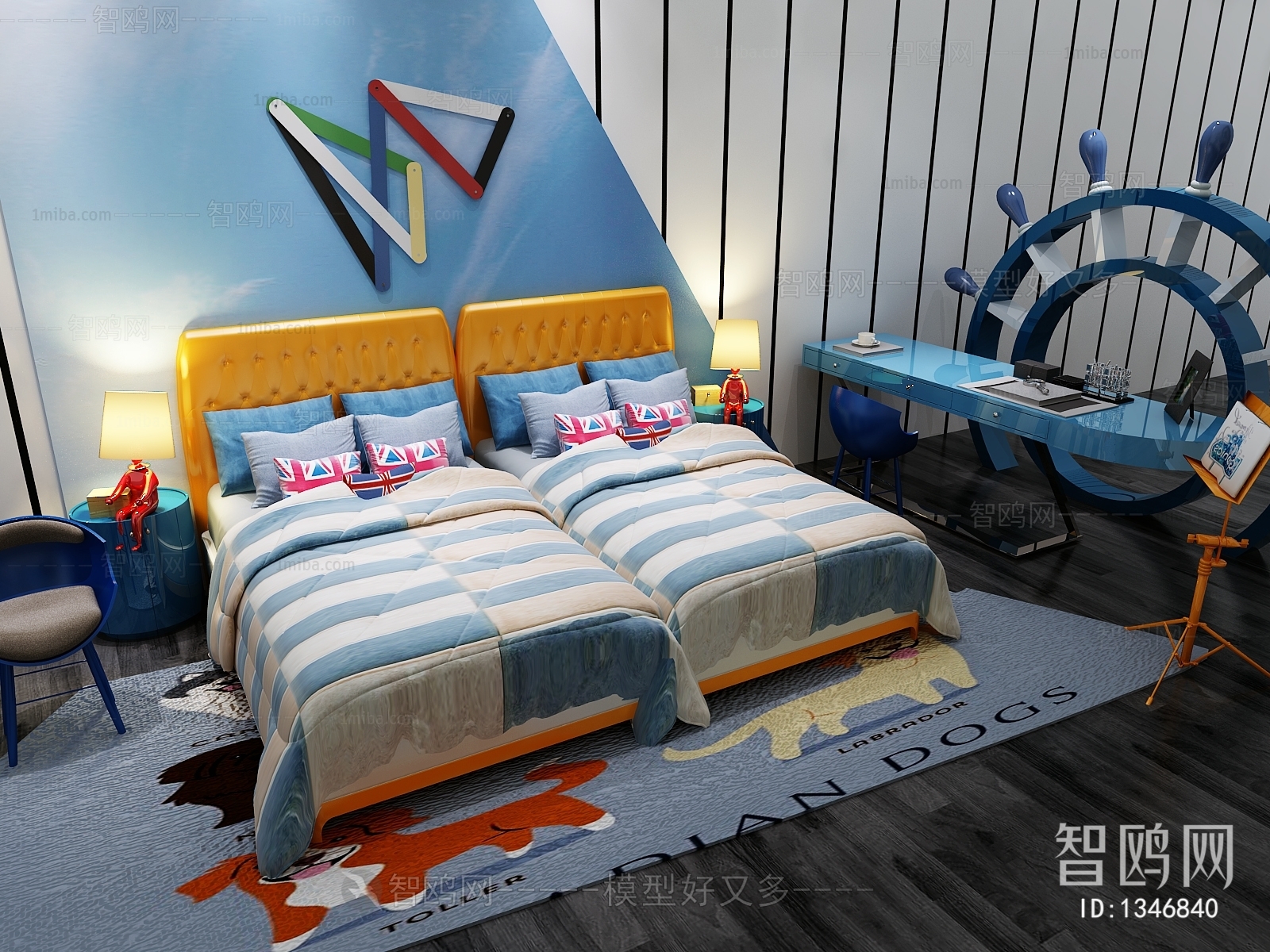 Modern Boy's Room And Son's Room