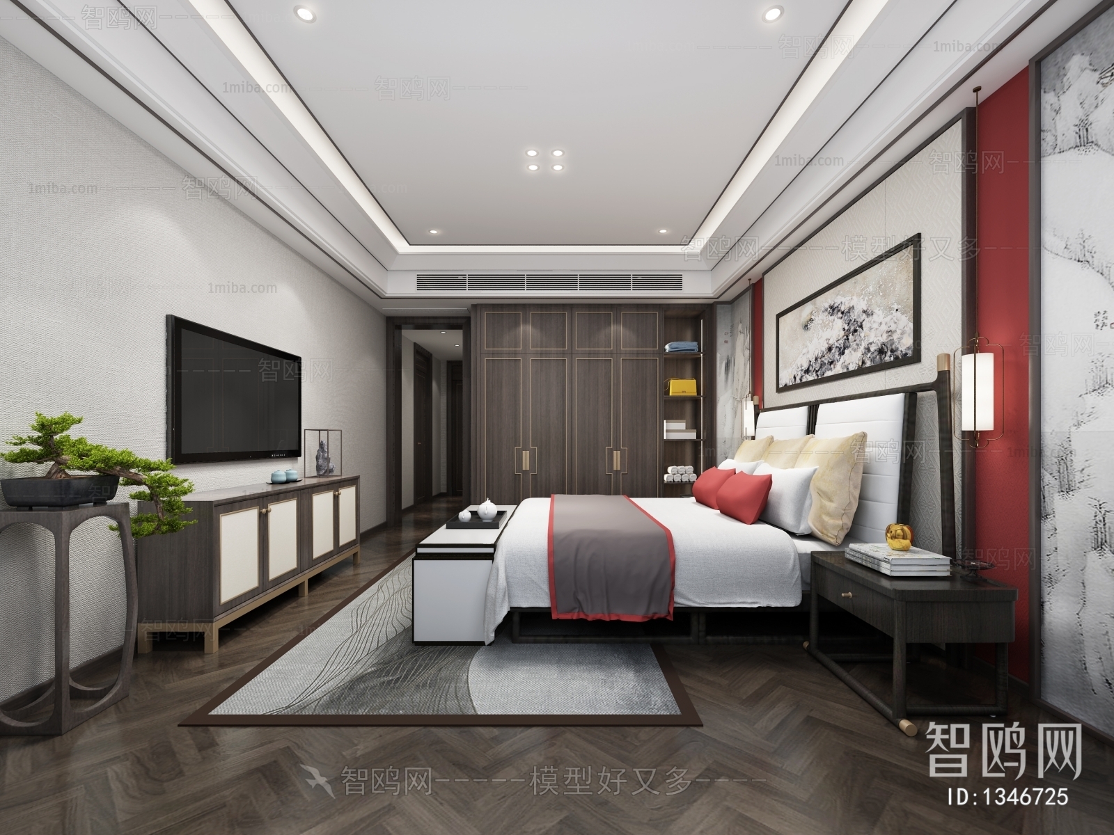 New Chinese Style Bedroom