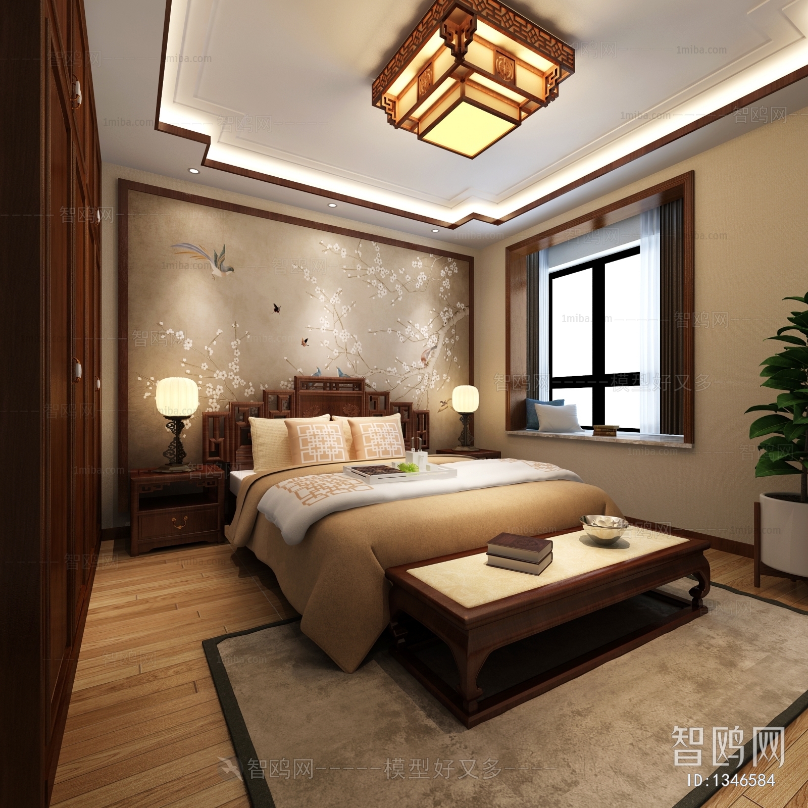 New Chinese Style Bedroom