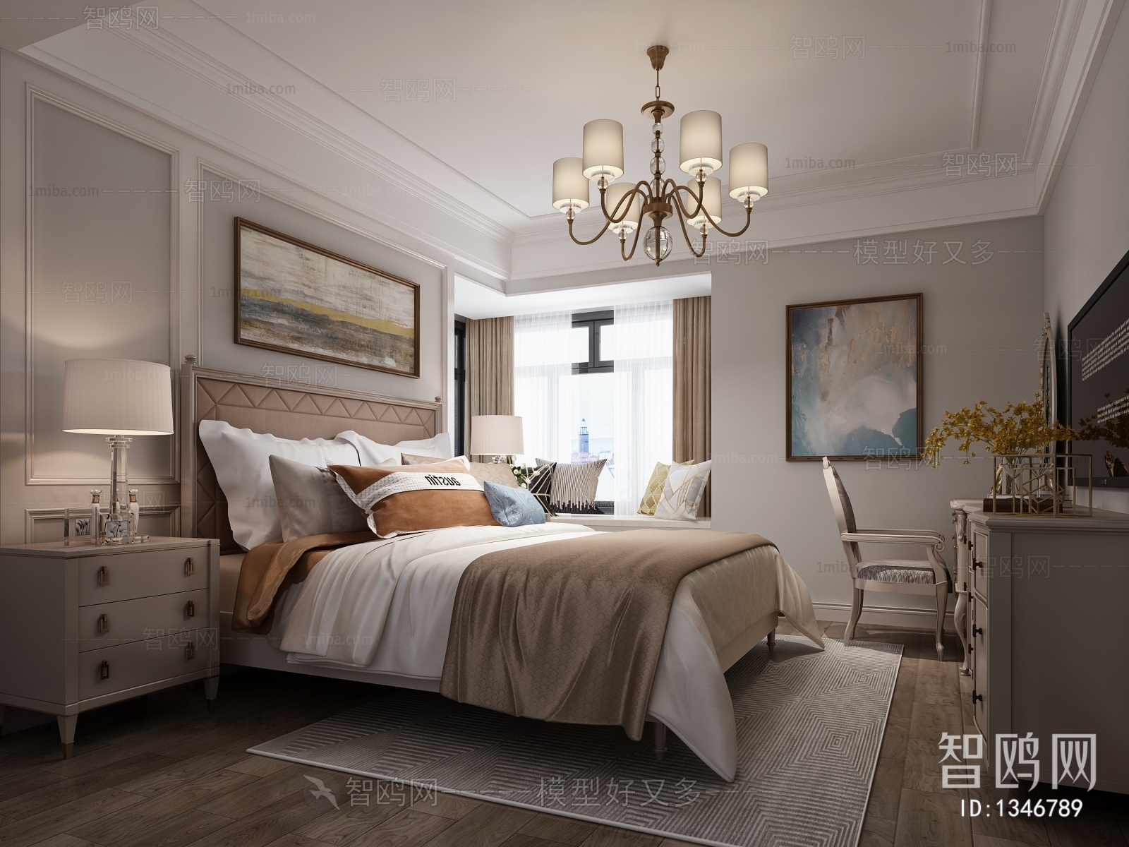 American Style European Style Simple European Style Bedroom