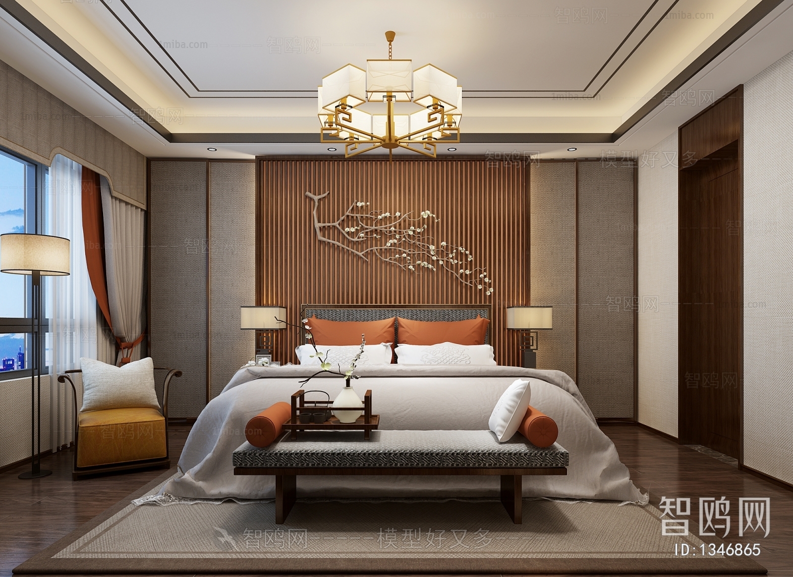 New Chinese Style Bedroom