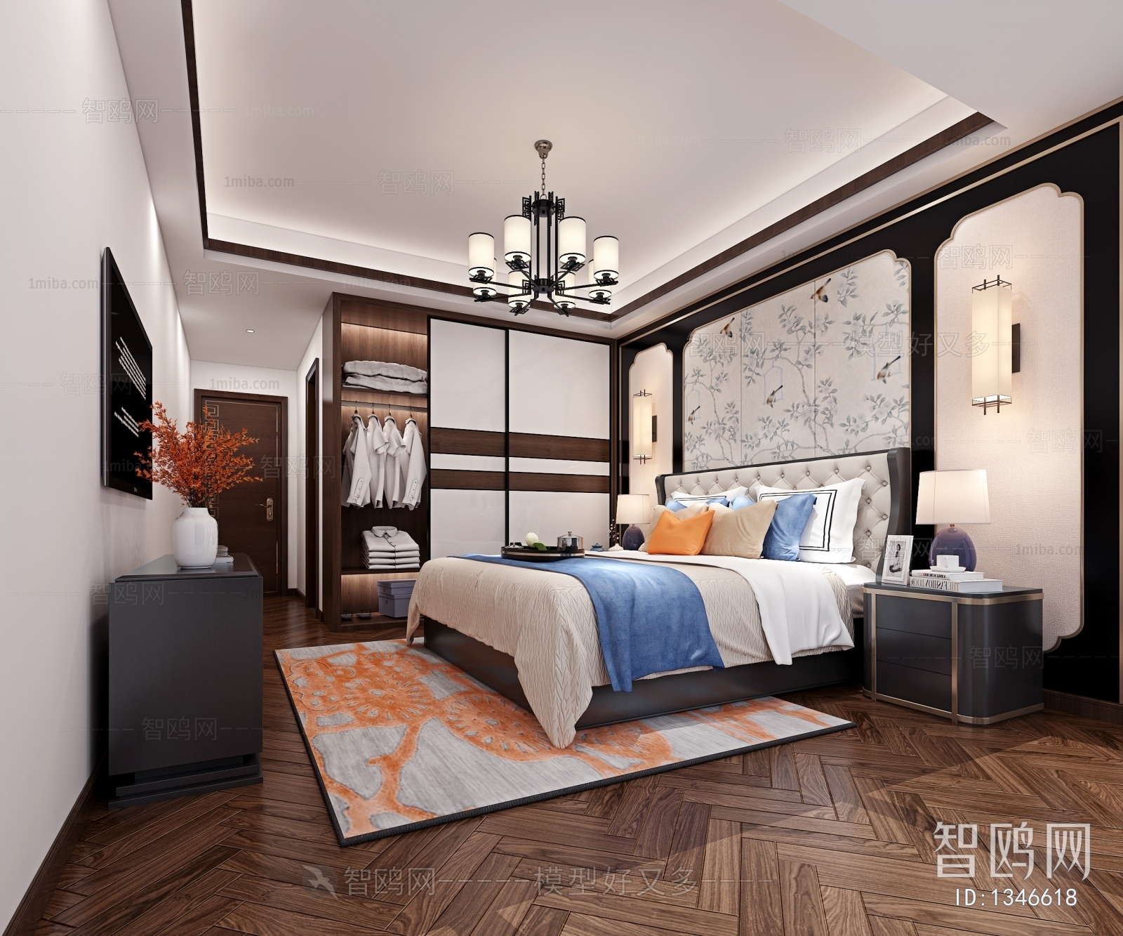 New Chinese Style Bedroom