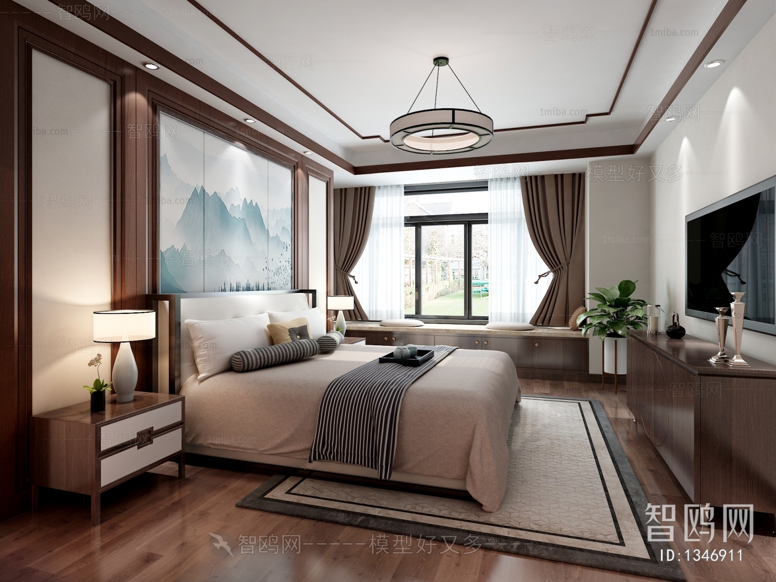 New Chinese Style Bedroom