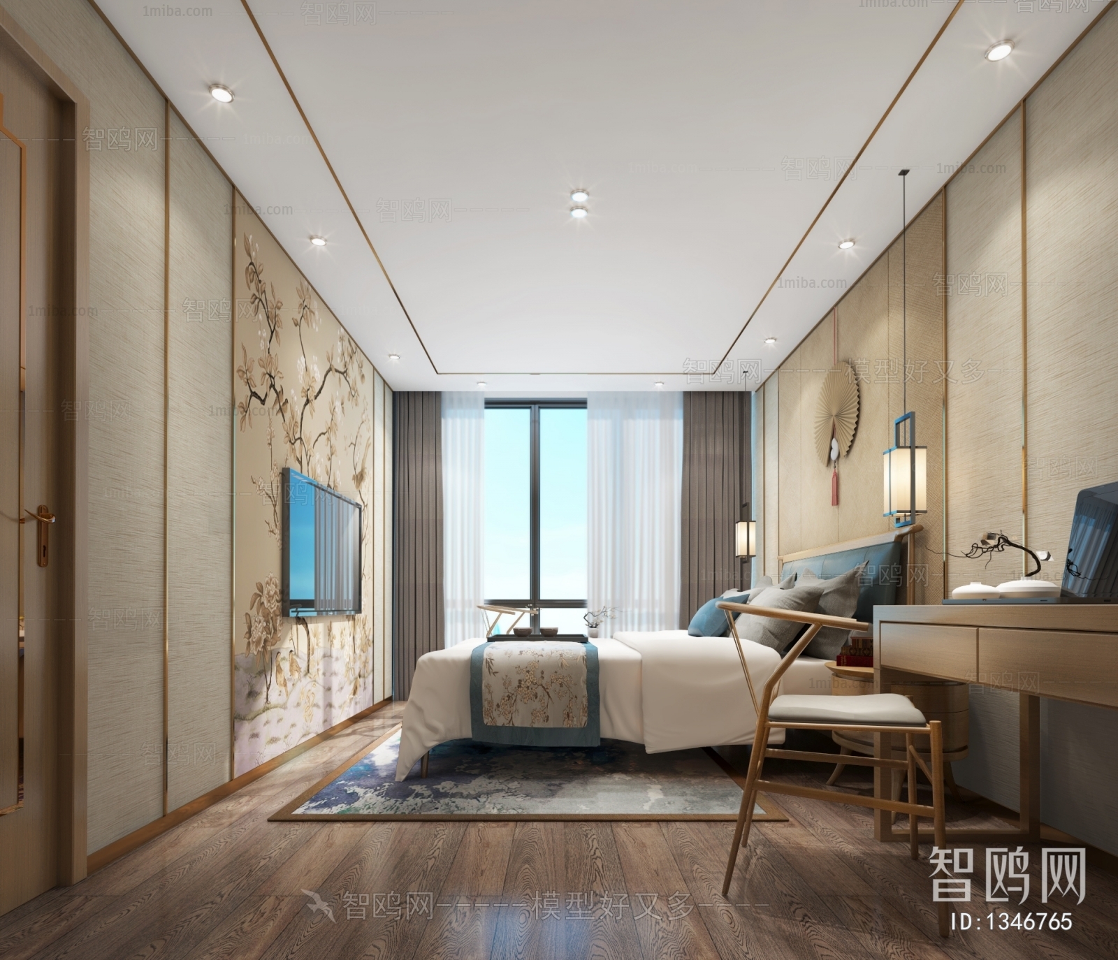 New Chinese Style Bedroom