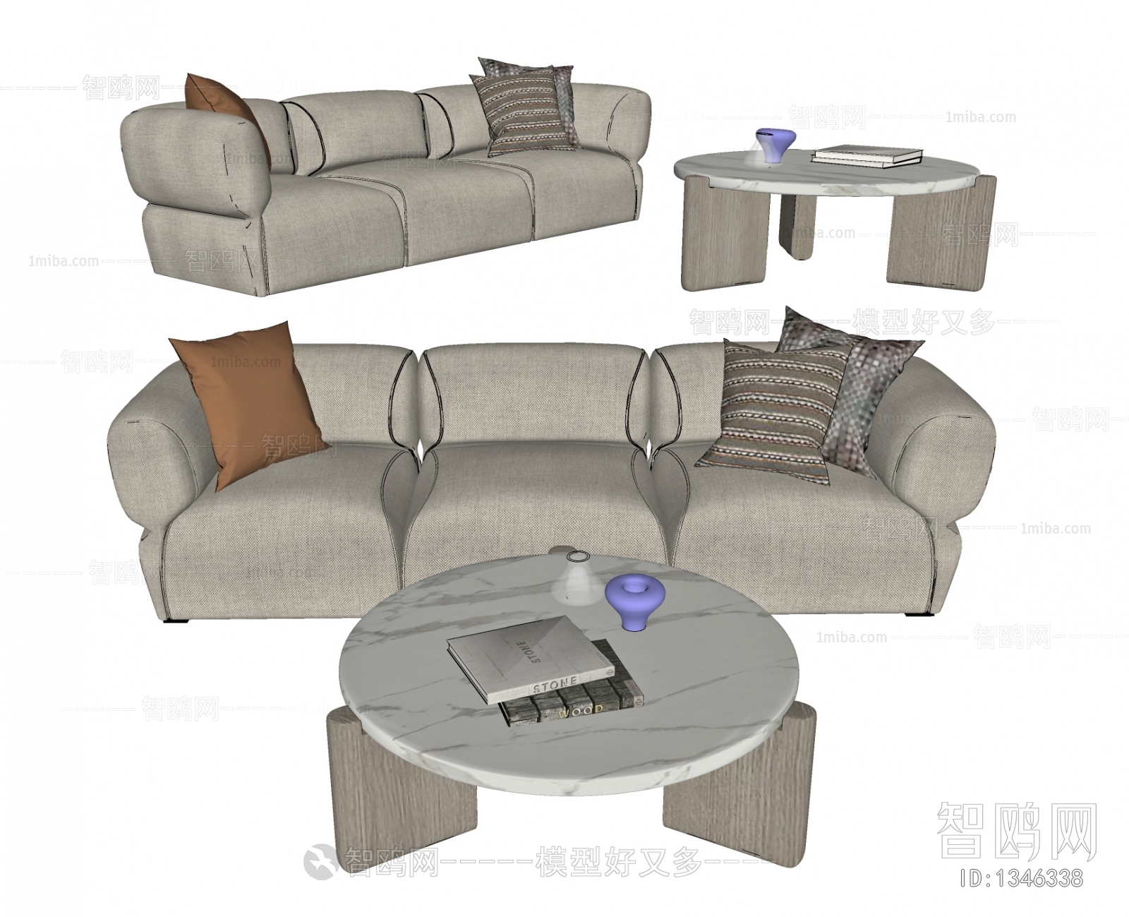 Modern Three-seat Sofa