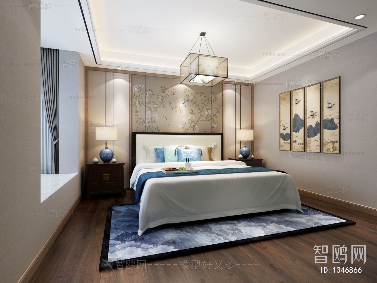 New Chinese Style Bedroom