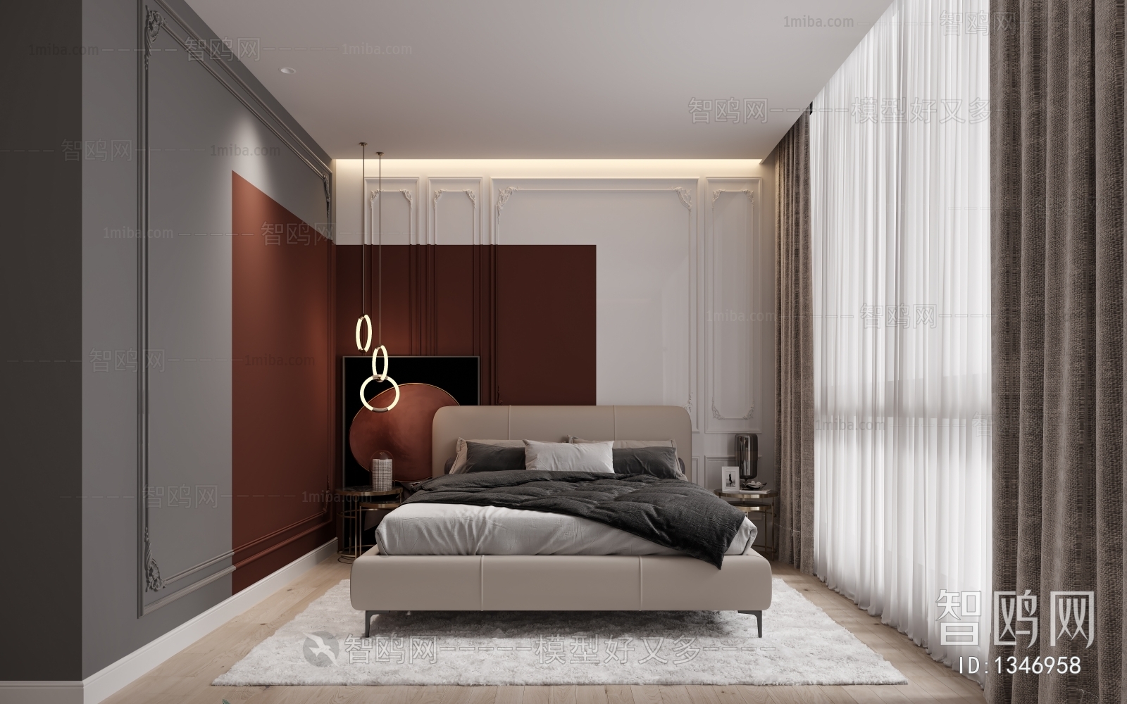 Simple European Style Bedroom