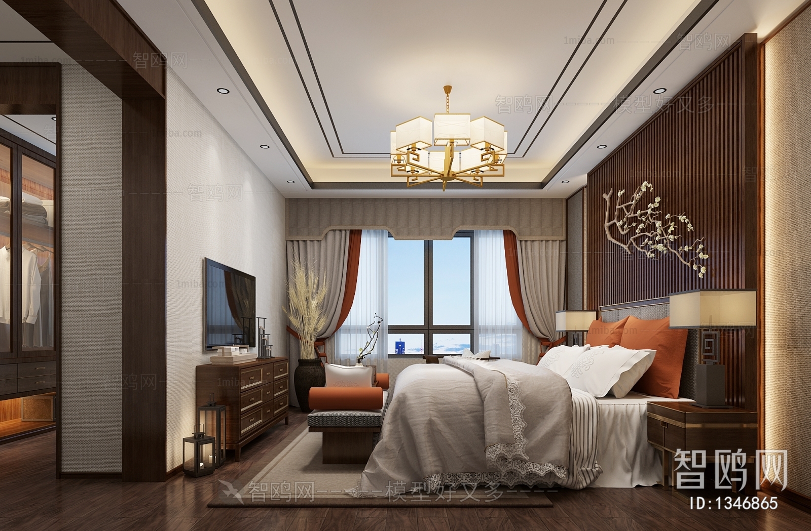 New Chinese Style Bedroom