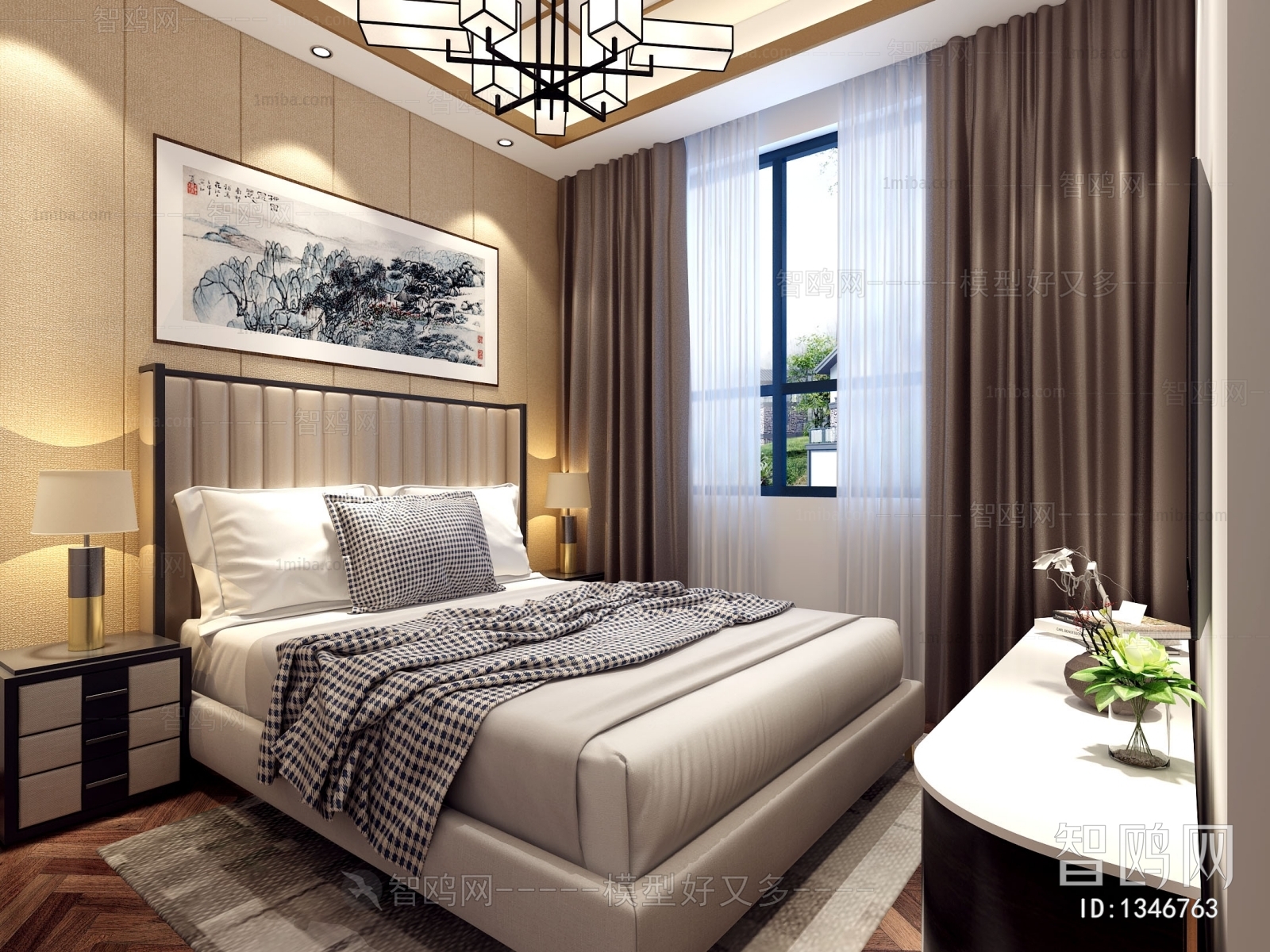 New Chinese Style Bedroom