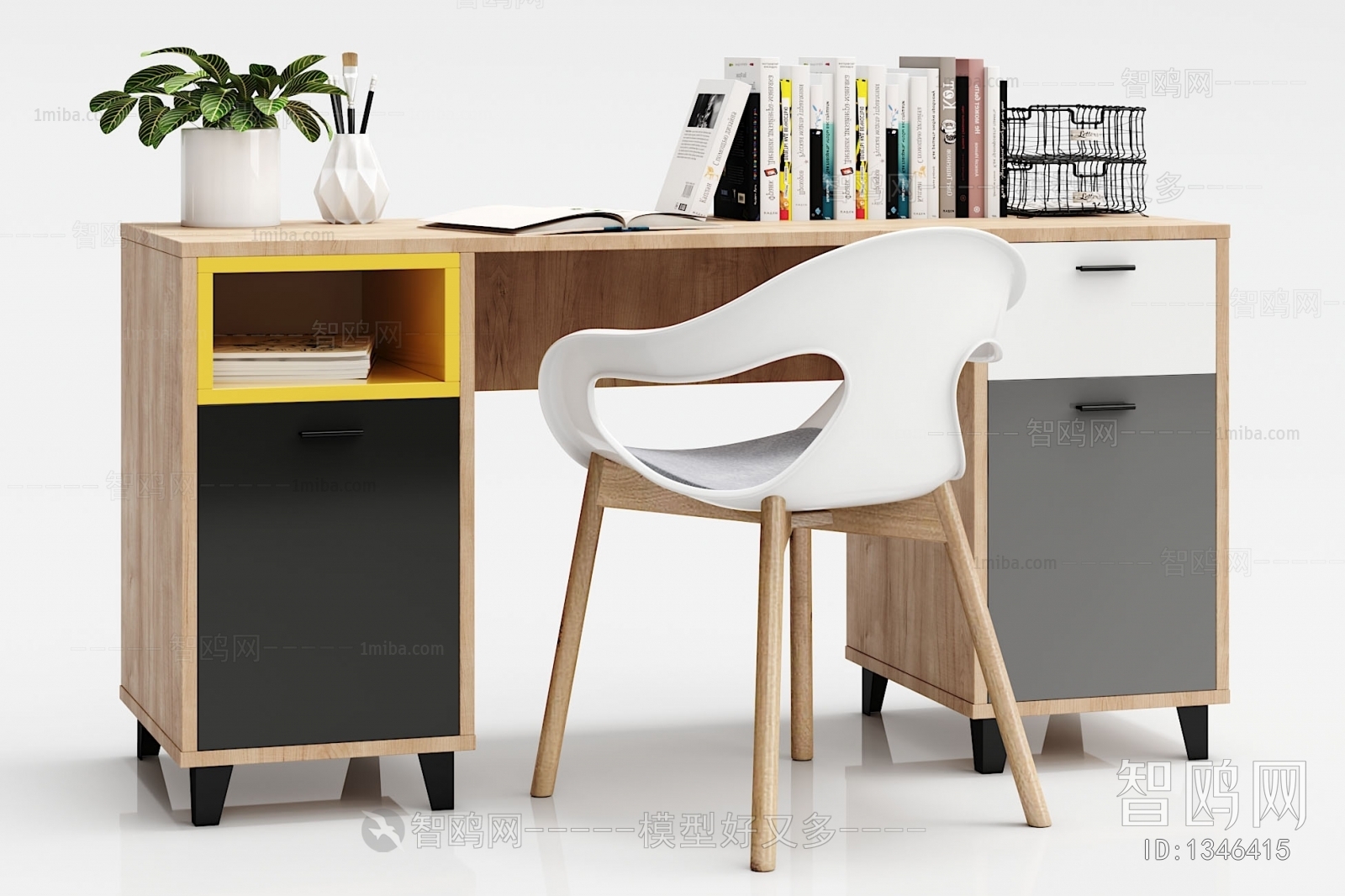 Nordic Style Computer Desk And Chair