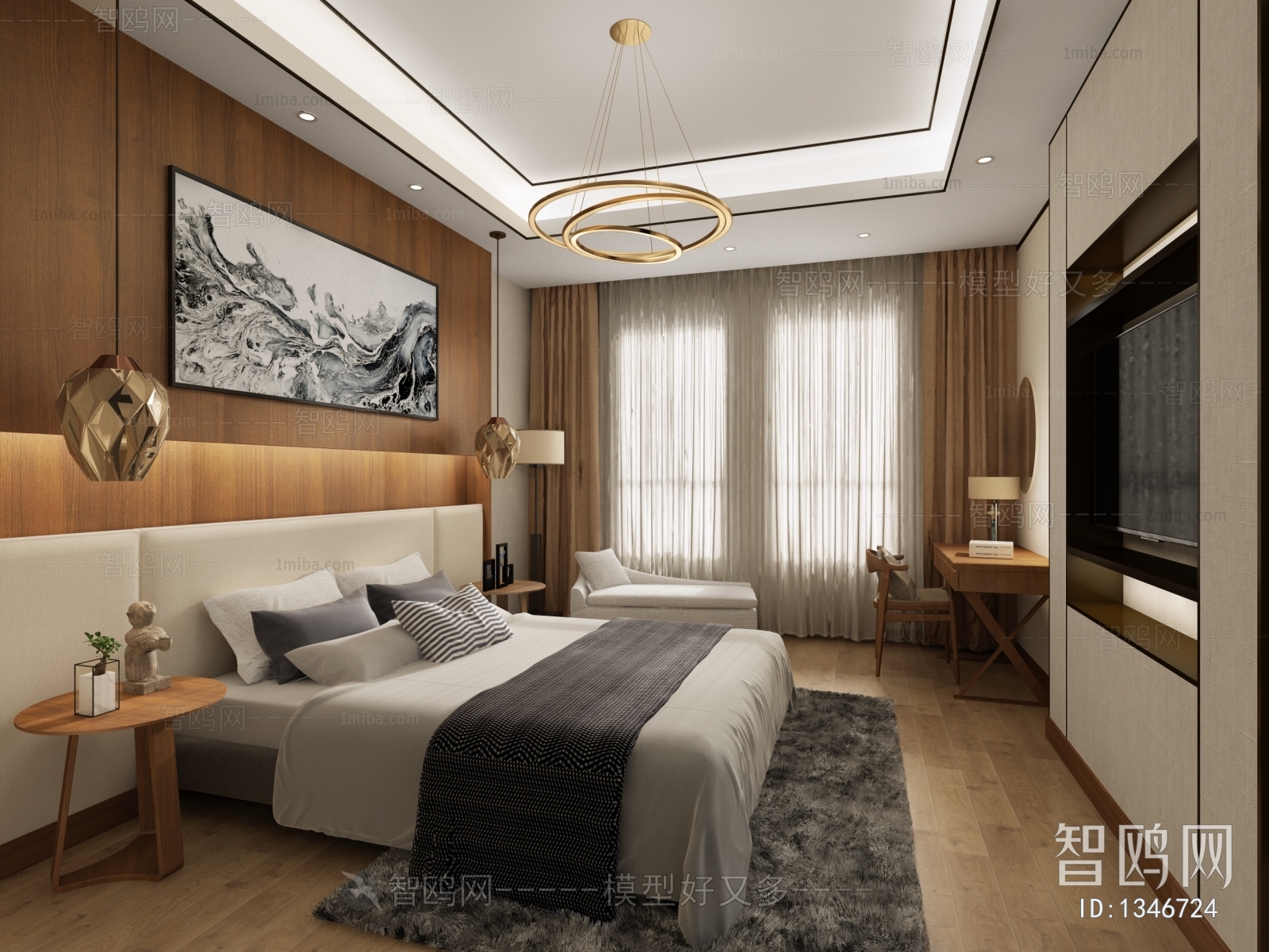 New Chinese Style Bedroom