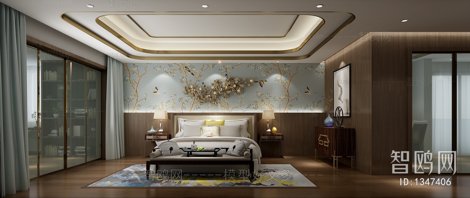 New Chinese Style Bedroom