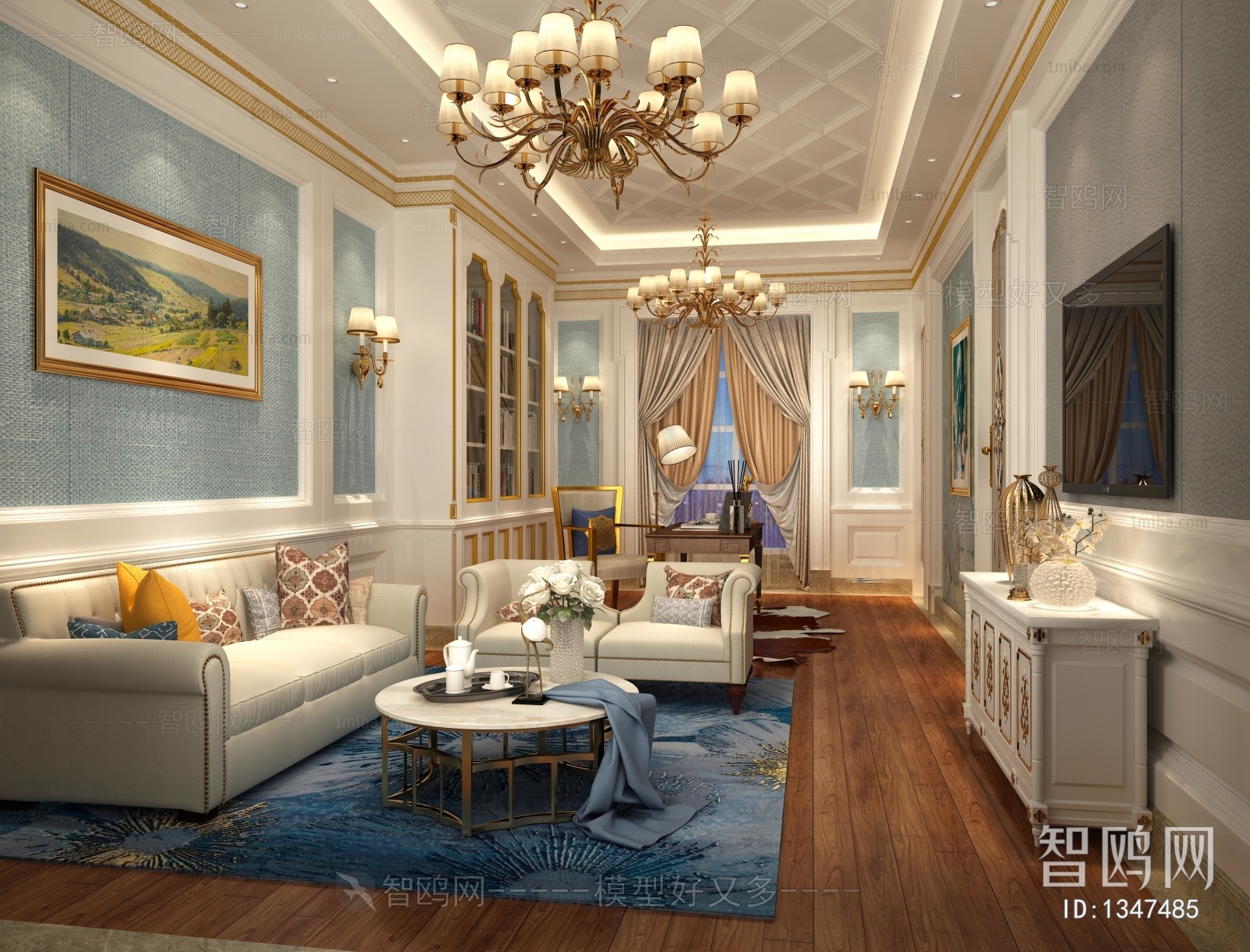 European Style New Classical Style A Living Room