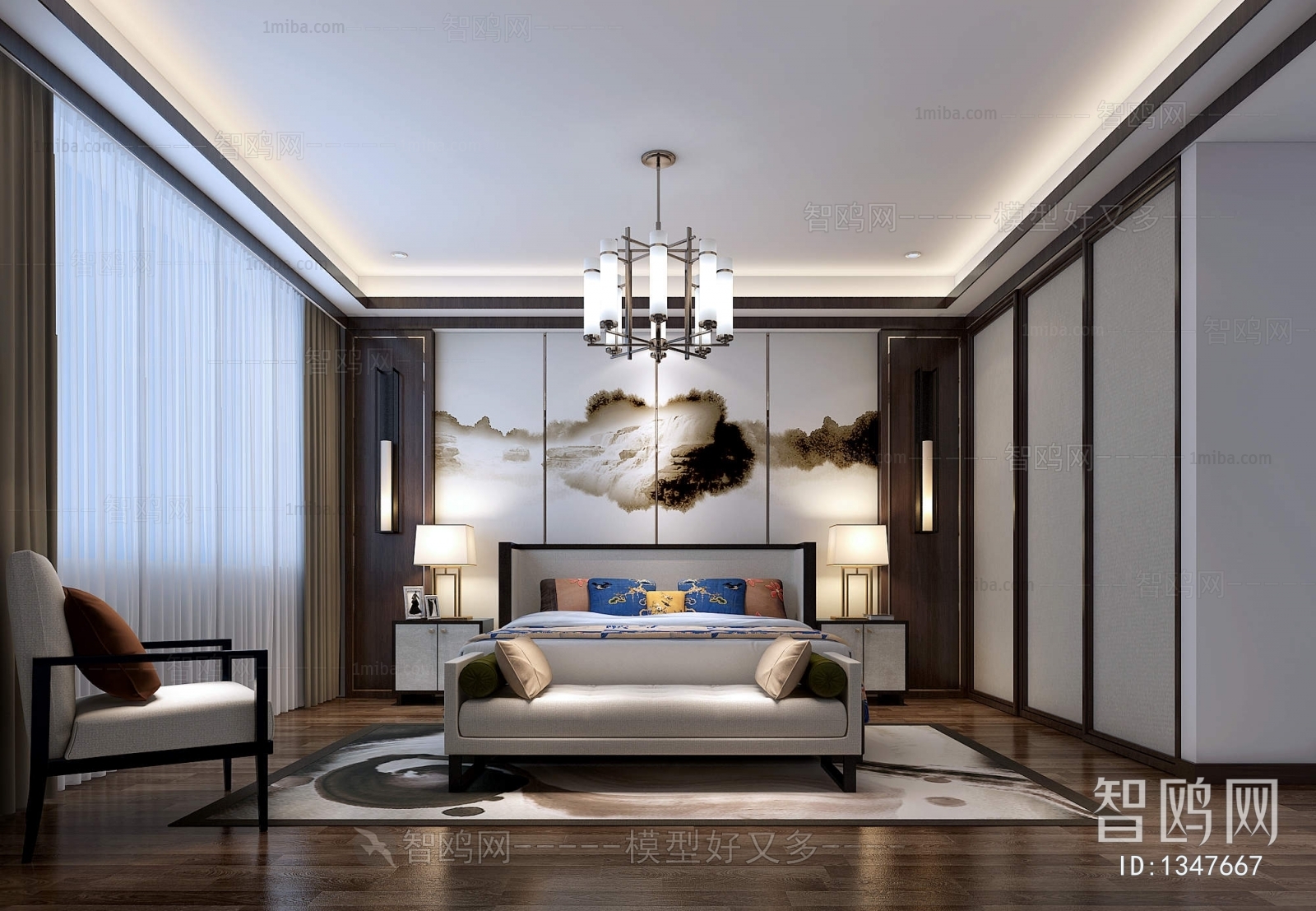 New Chinese Style Bedroom