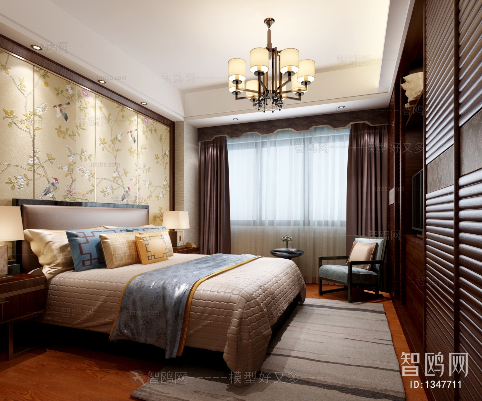 New Chinese Style Bedroom