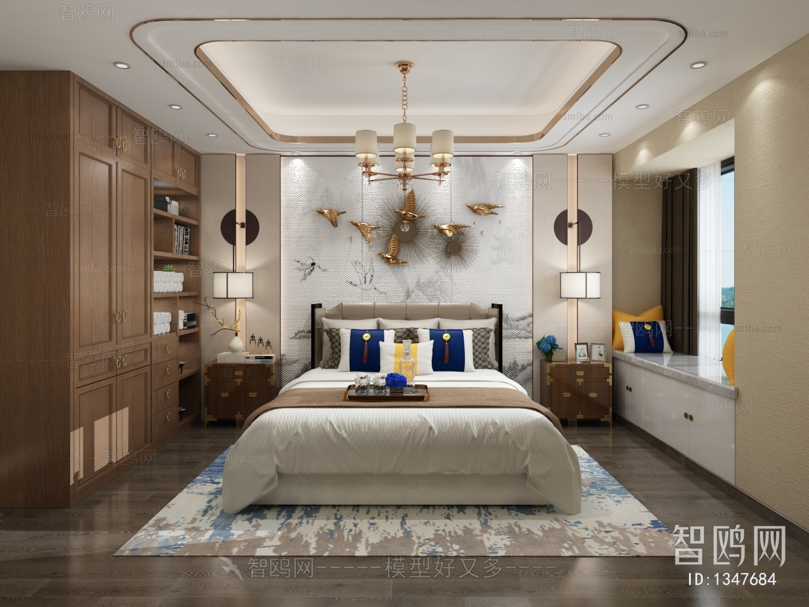 New Chinese Style Bedroom